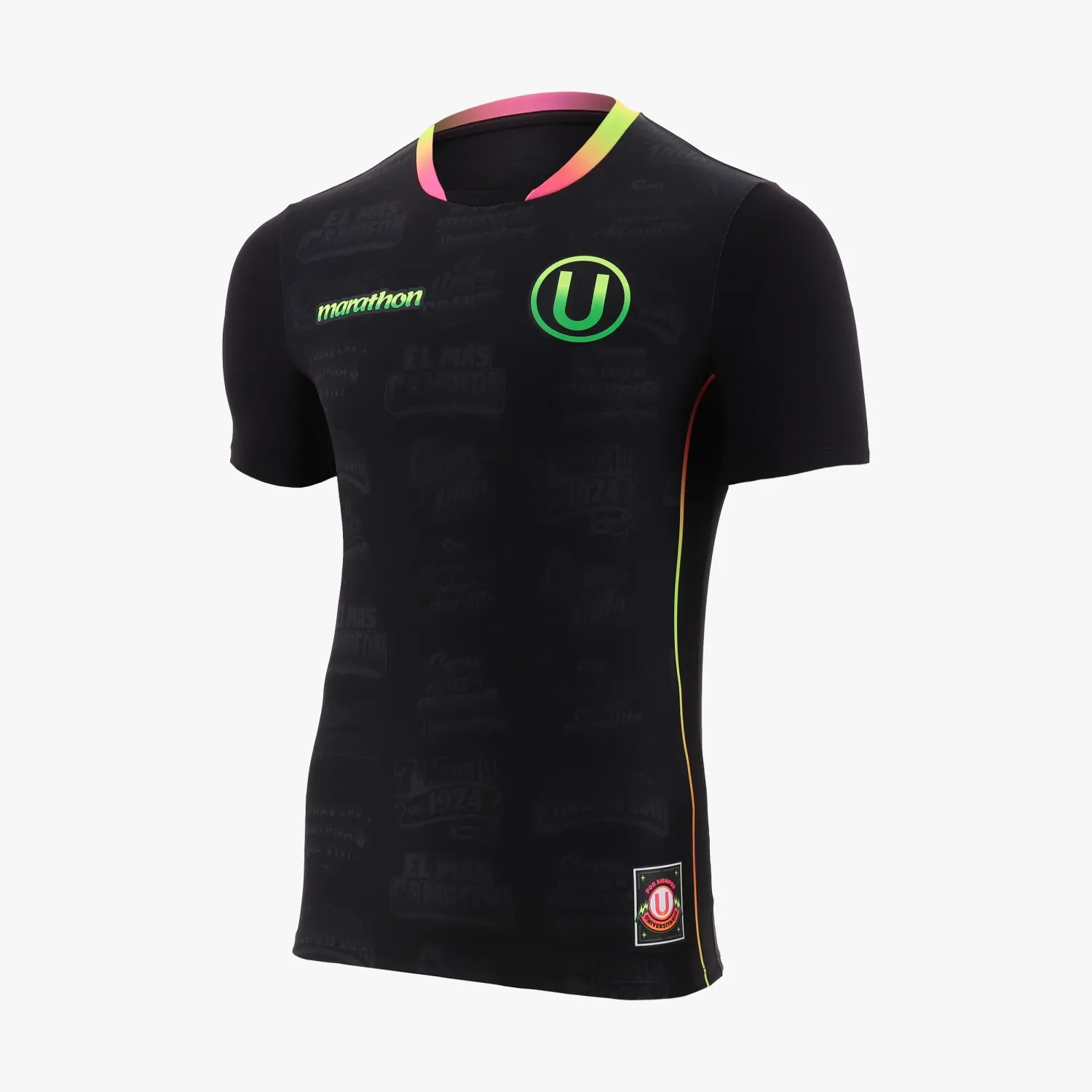 Camiseta Universitario Futbol Hombre Universitario color negro | Platanitos