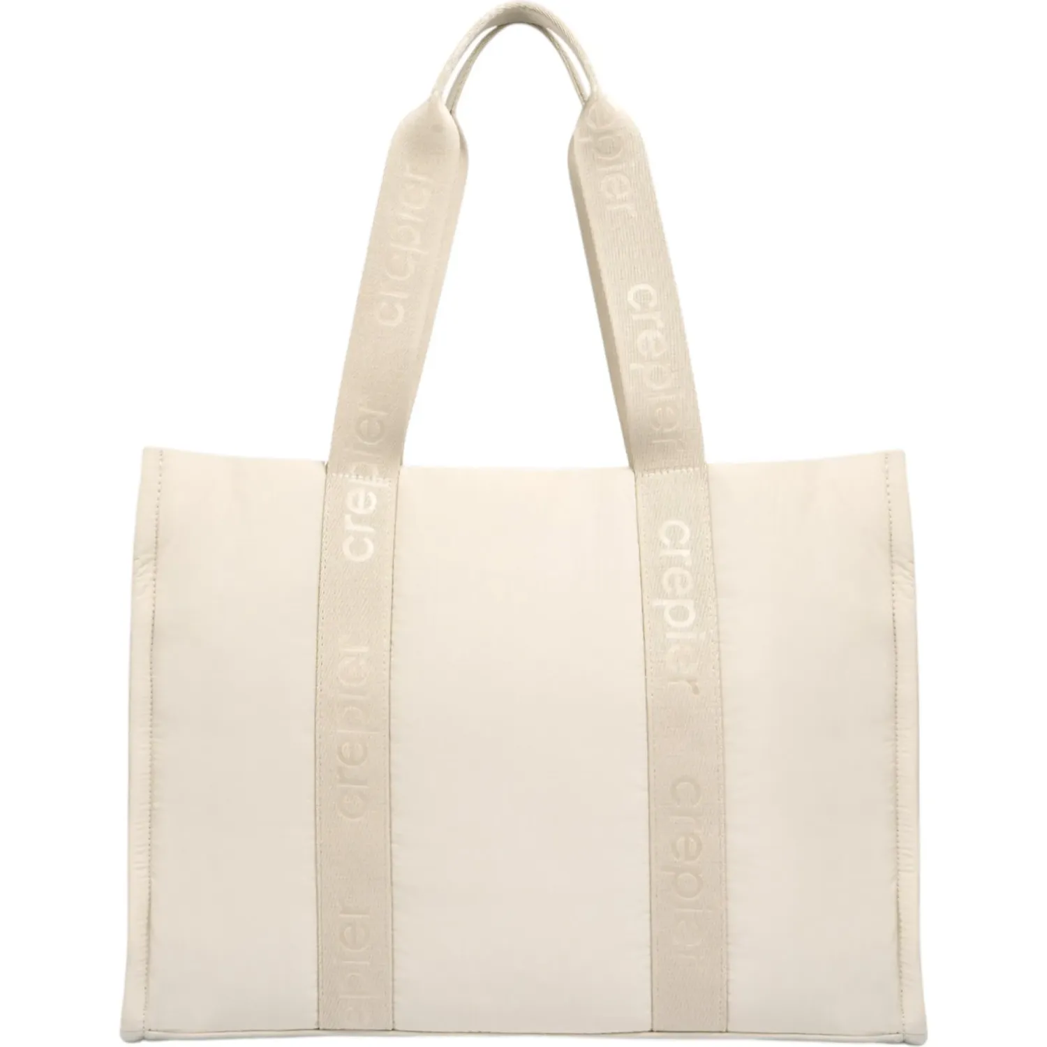 Tote Crepier Portalaptop Mujer Tianna Grande color beige | Platanitos