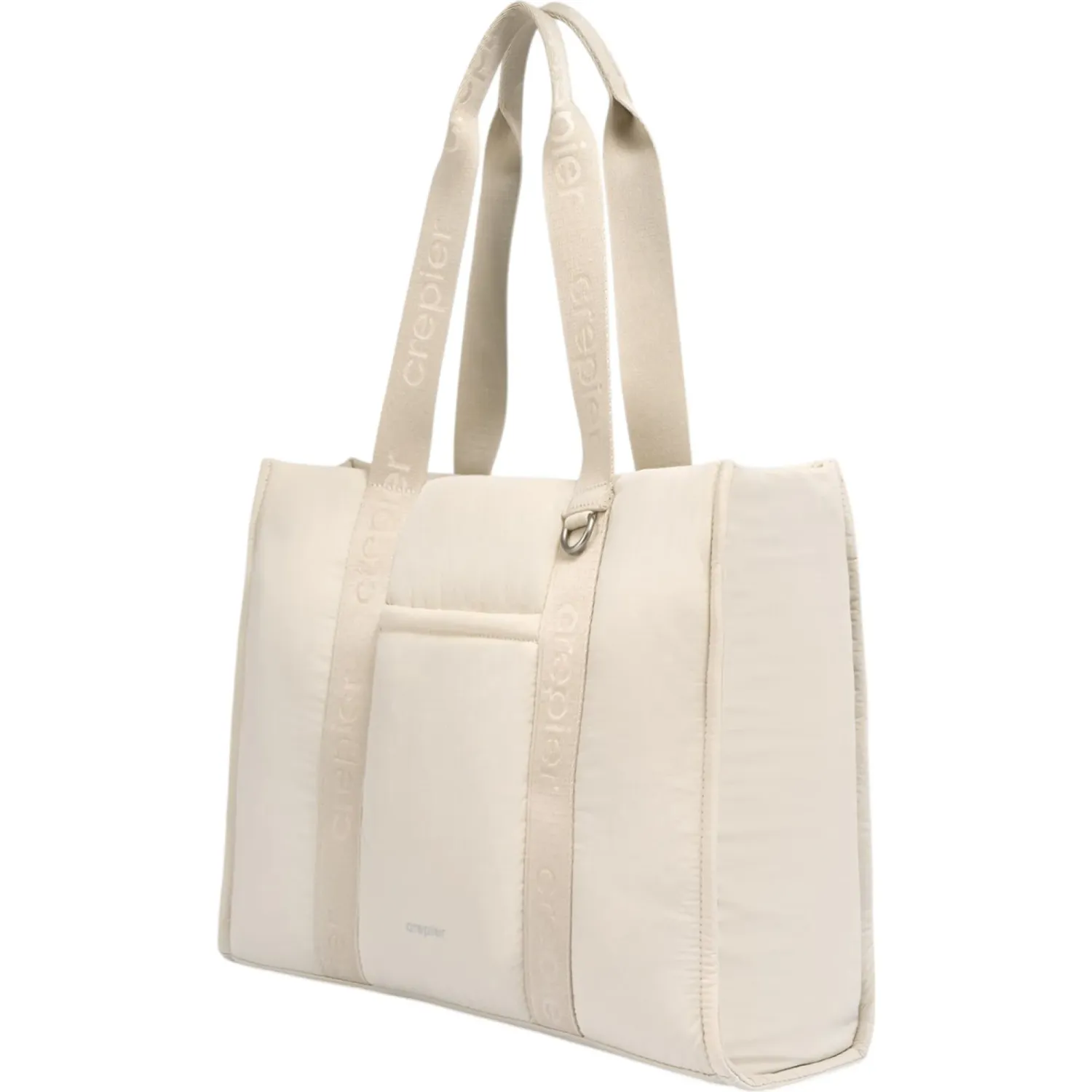 Tote Crepier Portalaptop Mujer Tianna Grande color beige | Platanitos