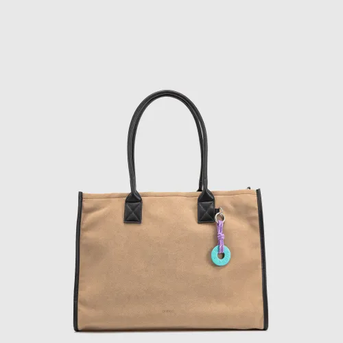 Tote Bubba Bags Mujer Suede color beige | Platanitos