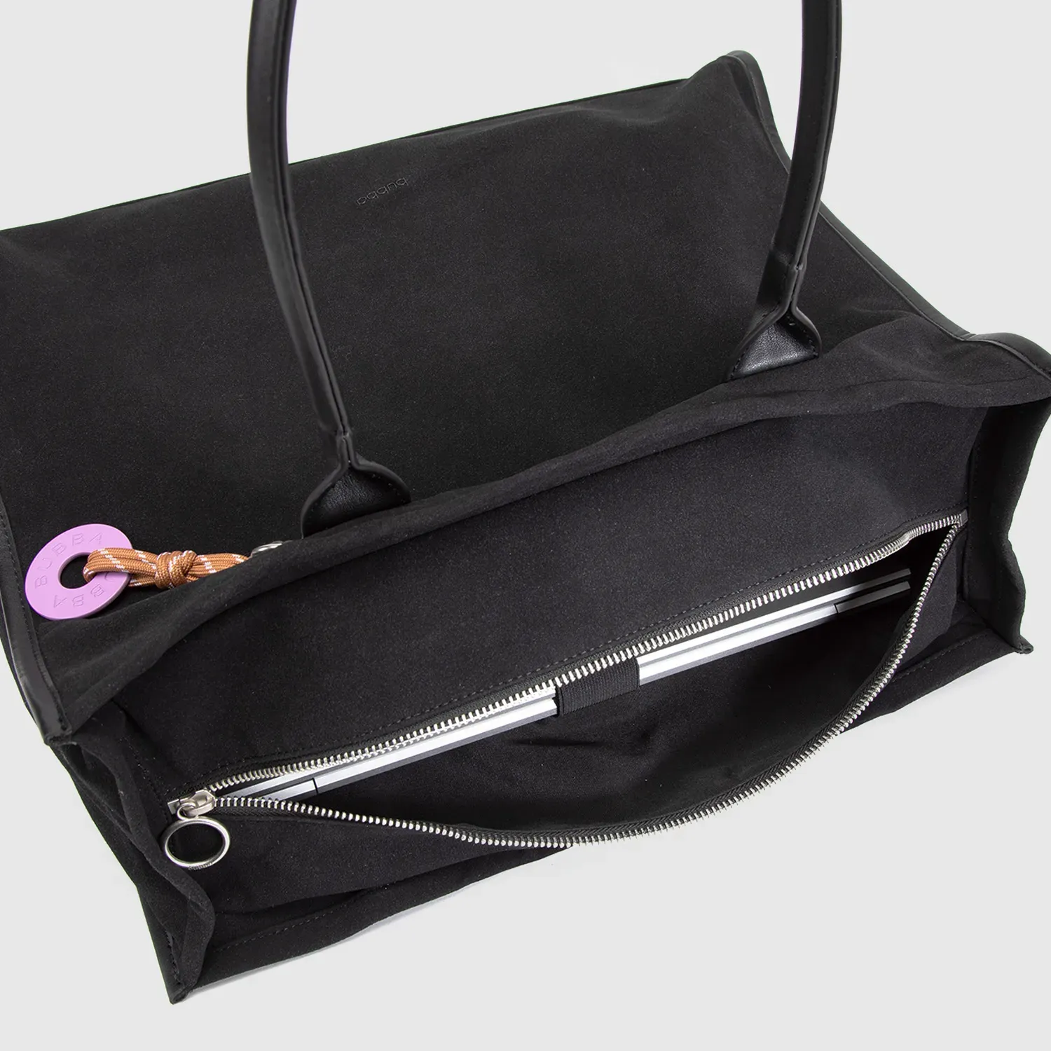 Tote Bubba Bags Mujer Suede color negro | Platanitos
