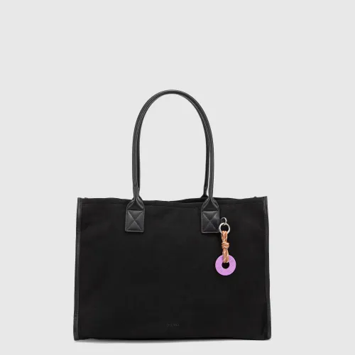 Tote Bubba Bags Mujer Suede color negro | Platanitos