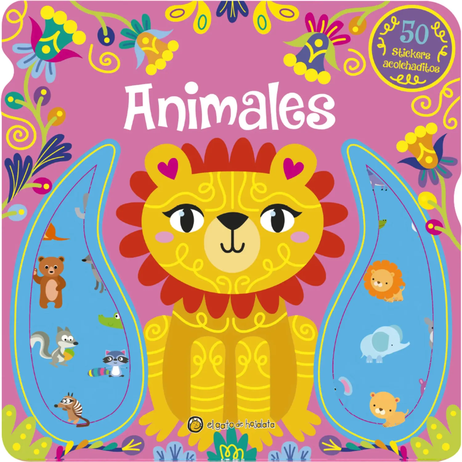 50 El Gato De Hojalata Stickers Alcolchaditos: Animales color varios | Platanitos