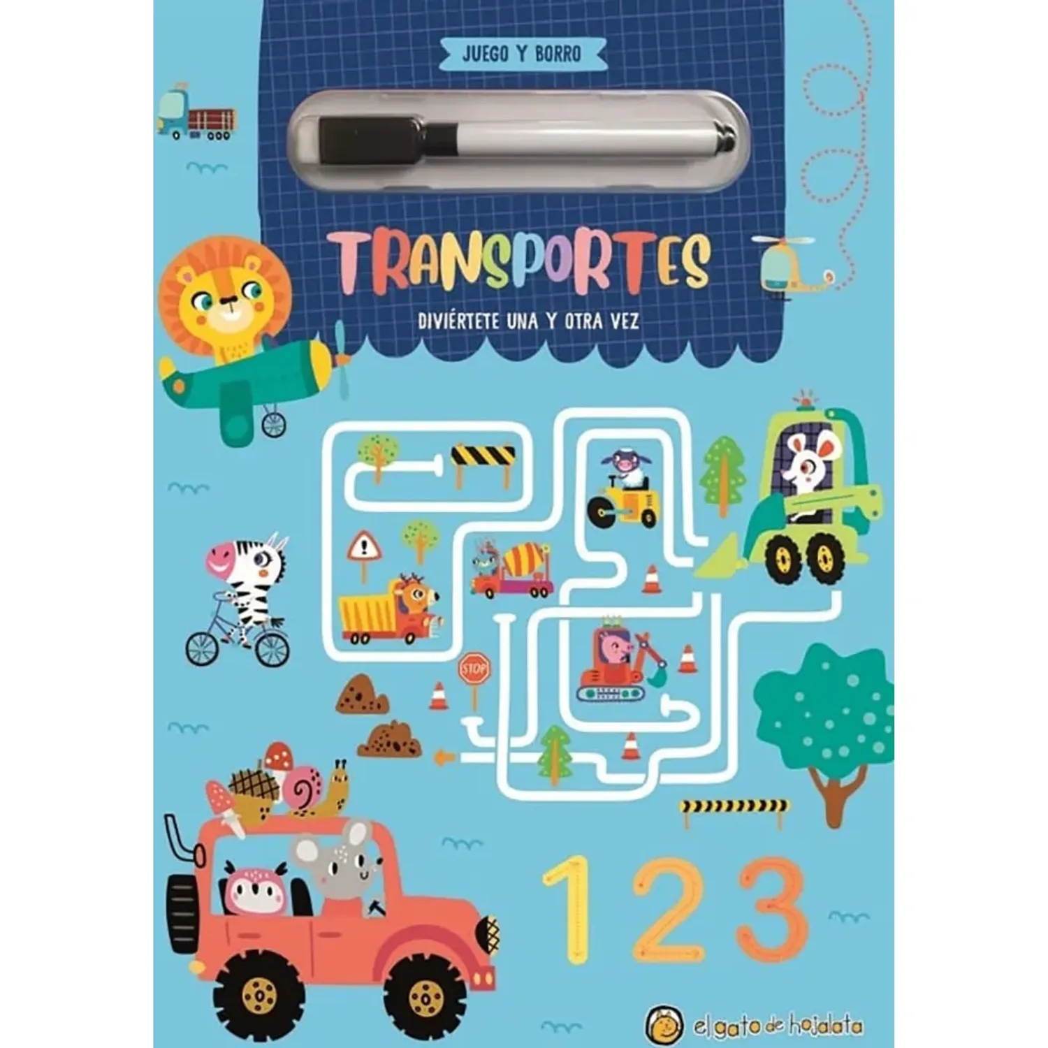 Transportes-Juega El Gato De Hojalata Y Borra color varios | Platanitos
