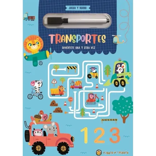 Transportes-Juega El Gato De Hojalata Y Borra color varios | Platanitos
