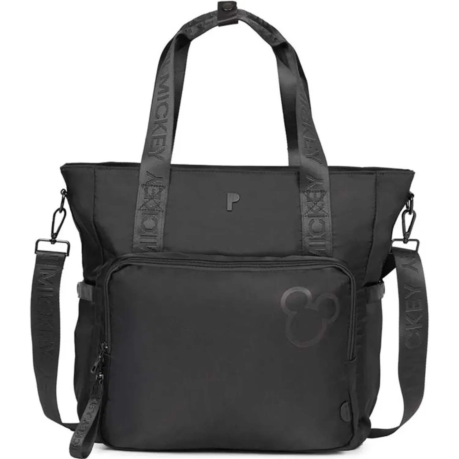 Bolso Porta Grande Mujer Saori Mickey Black color negro | Platanitos
