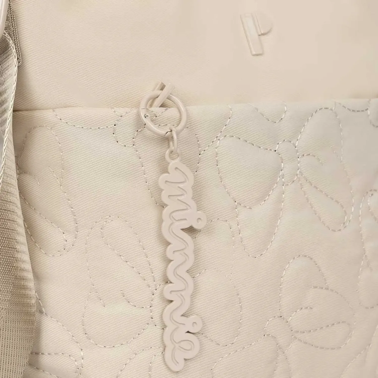 PORTA Bolso Porta Mujer Evy Minnie Lazo color beige | Platanitos