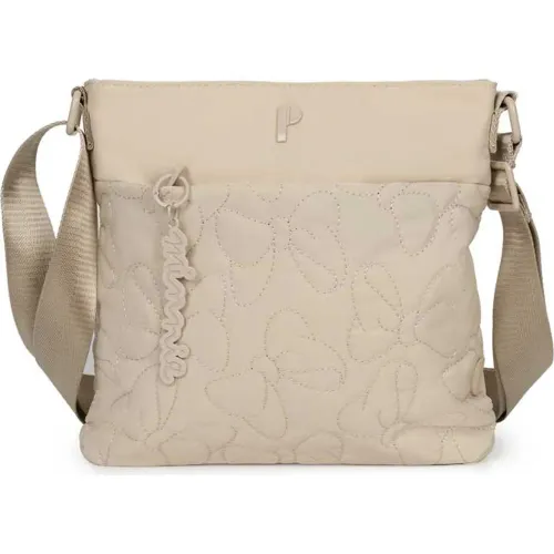 Bolso Porta Mujer Evy Minnie Lazo color beige | Platanitos