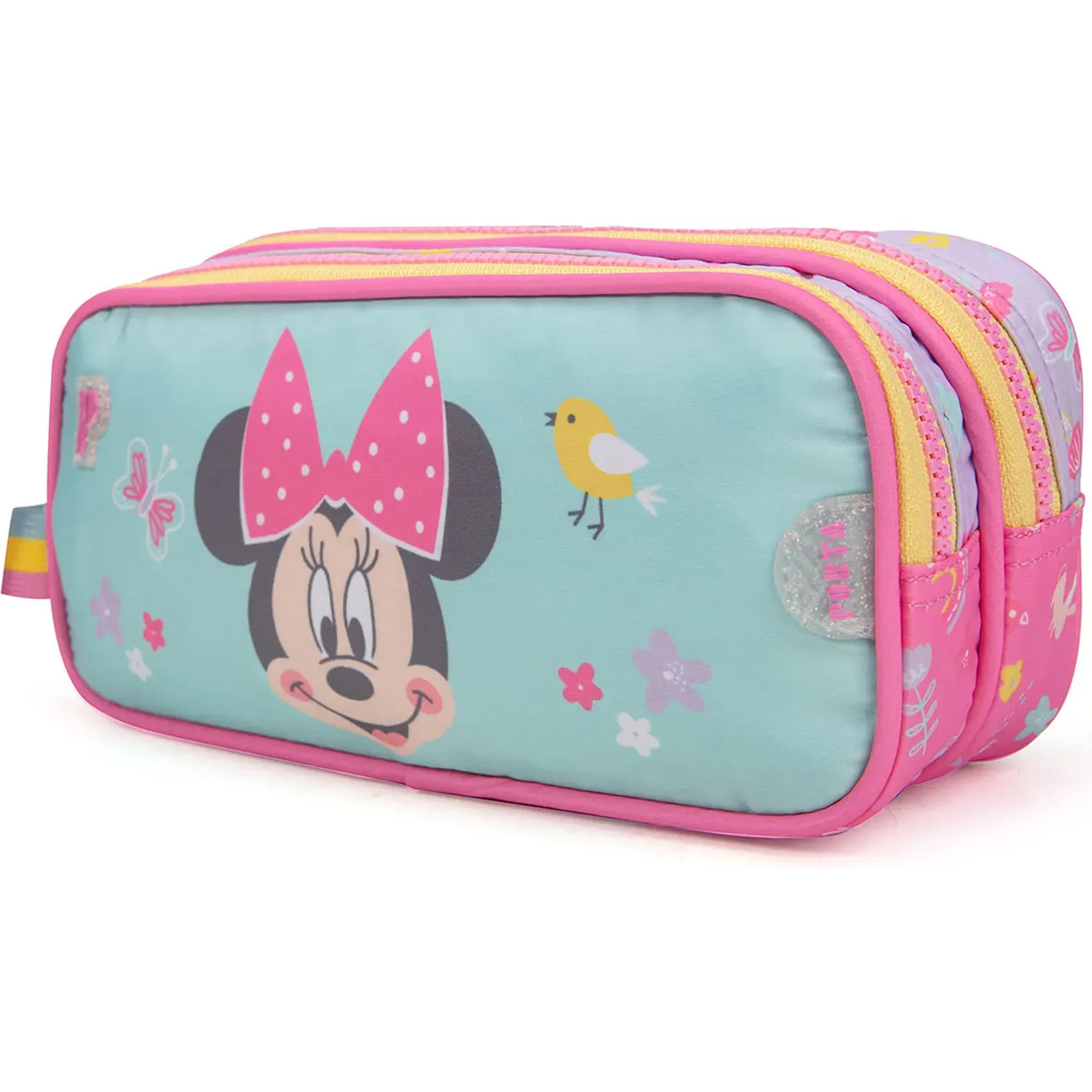 Cartuchera Porta Unisex Felty Nature Minnie color rosado | Platanitos