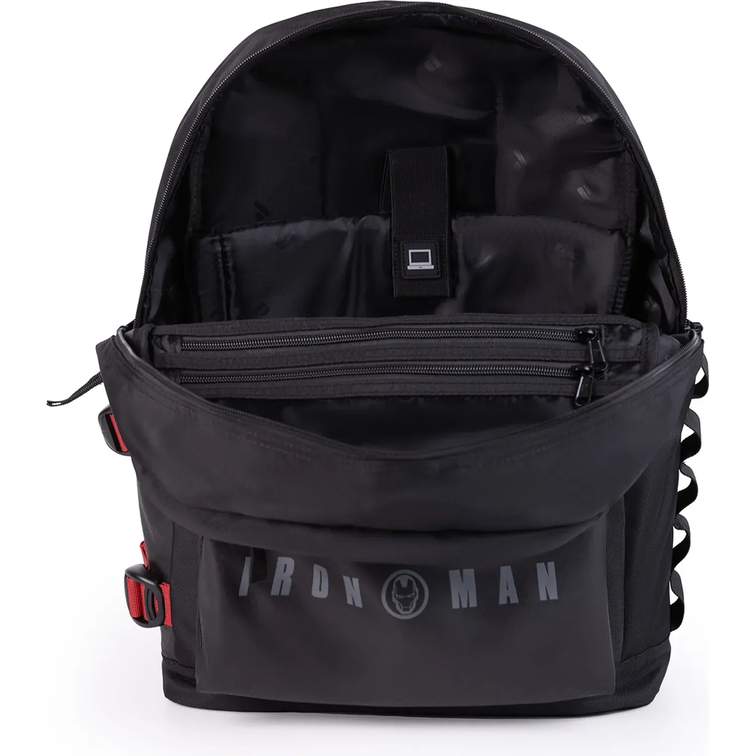 Mochila Porta Unisex Franco Ironman Black color negro | Platanitos