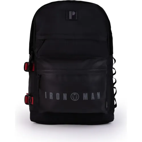 Mochila Porta Unisex Franco Ironman Black color negro | Platanitos