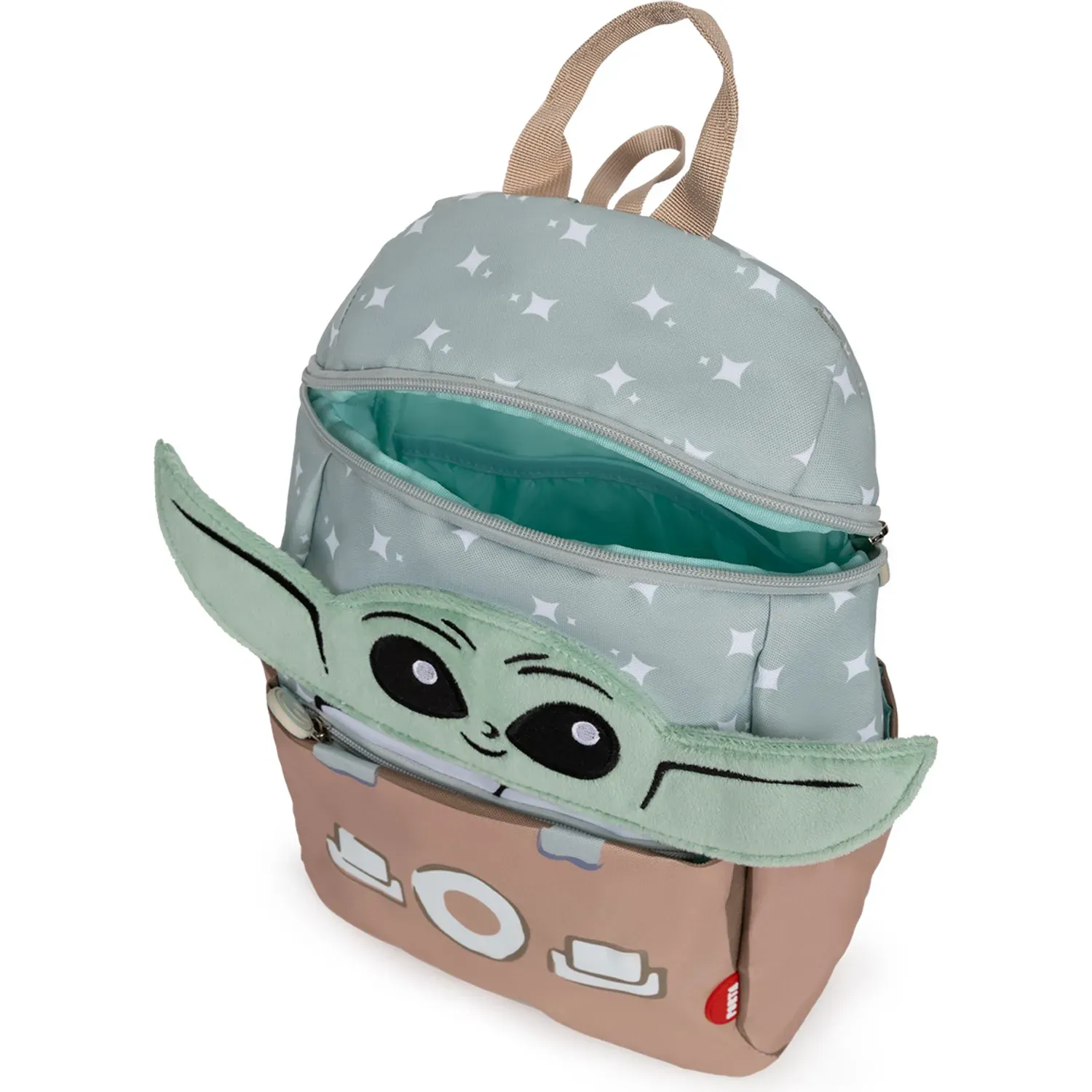 Mochila Porta Unisex Manu Grogu In The Bag color verde | Platanitos
