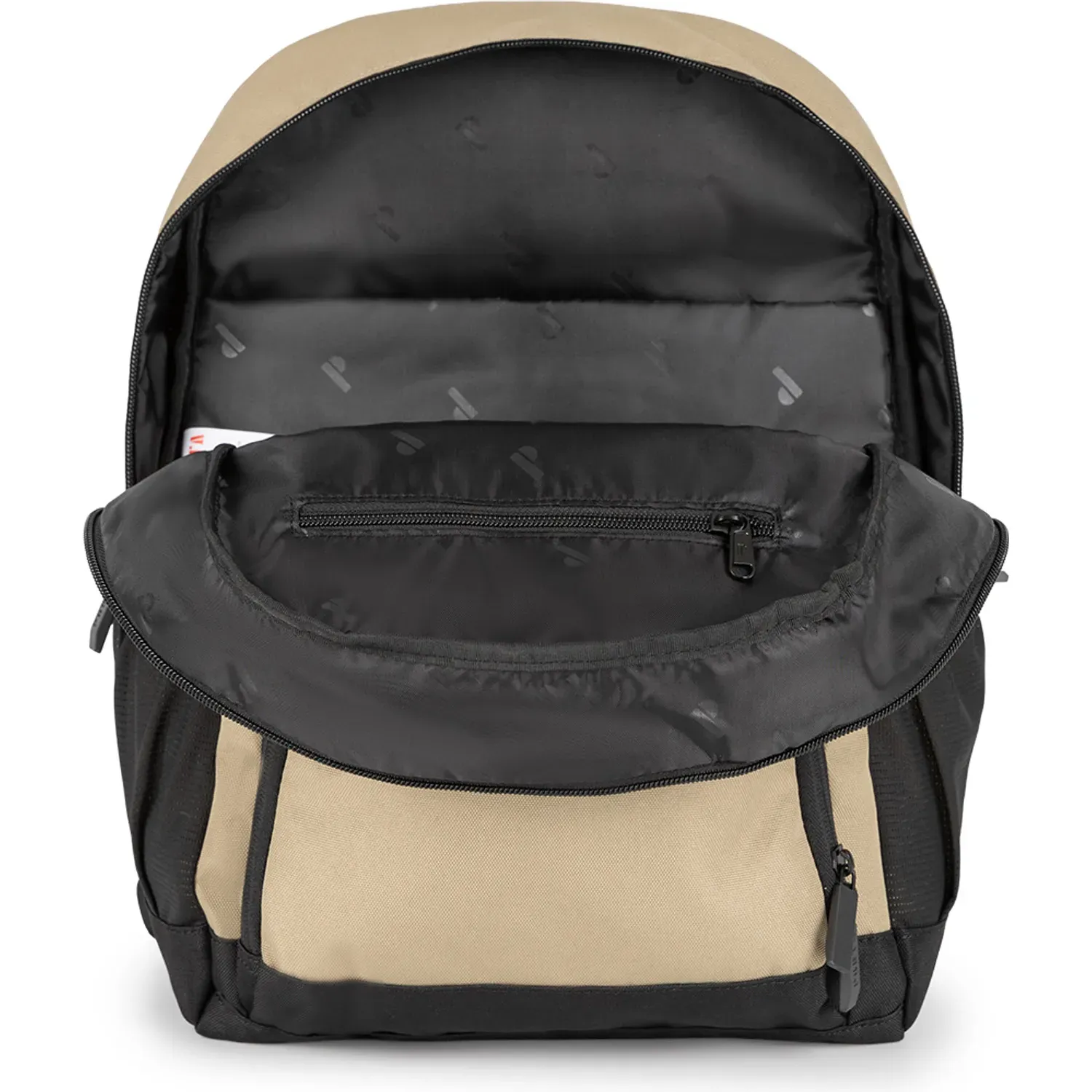 Mochila Porta Unisex Nervo color beige/negro | Platanitos