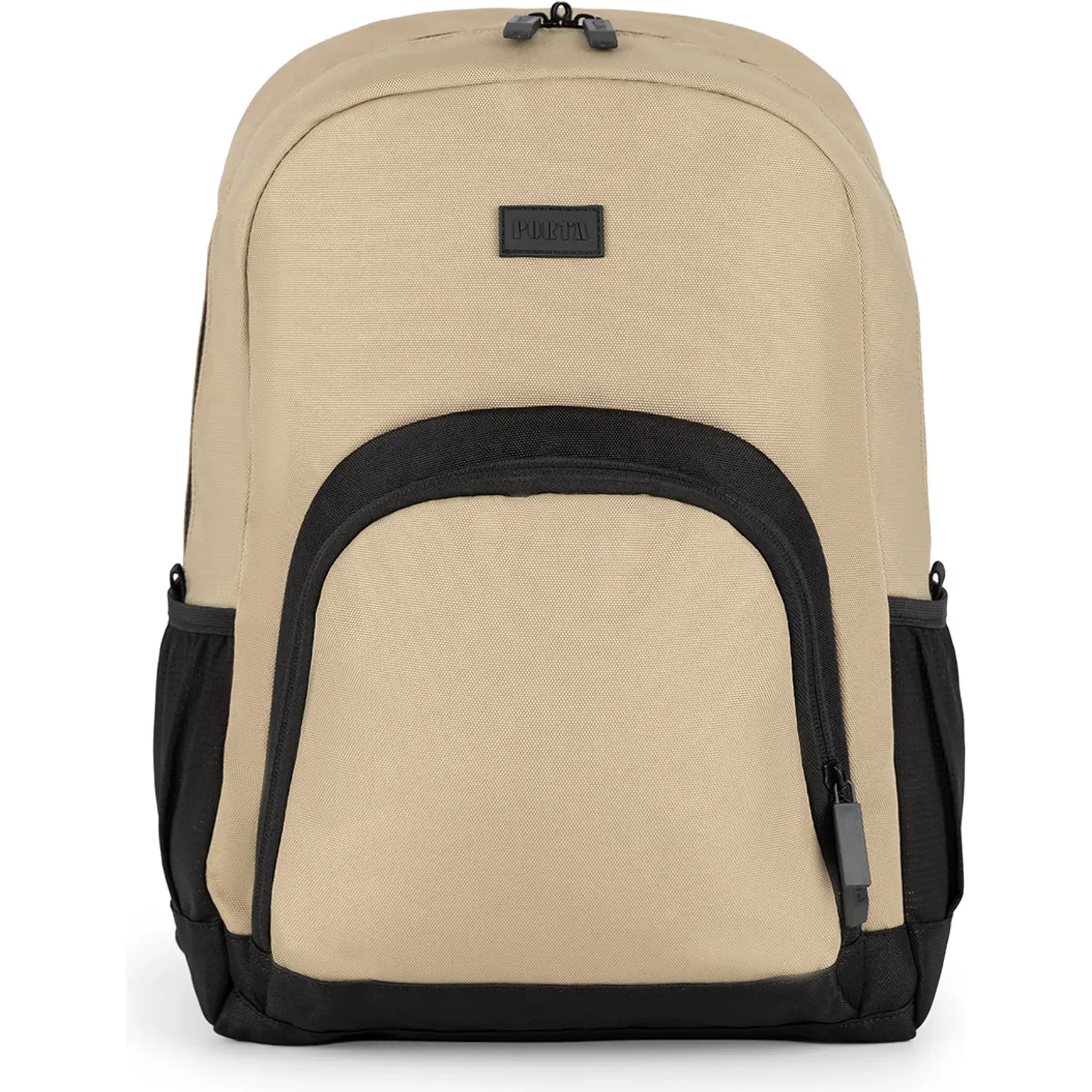Mochila Porta Unisex Nervo color beige/negro | Platanitos