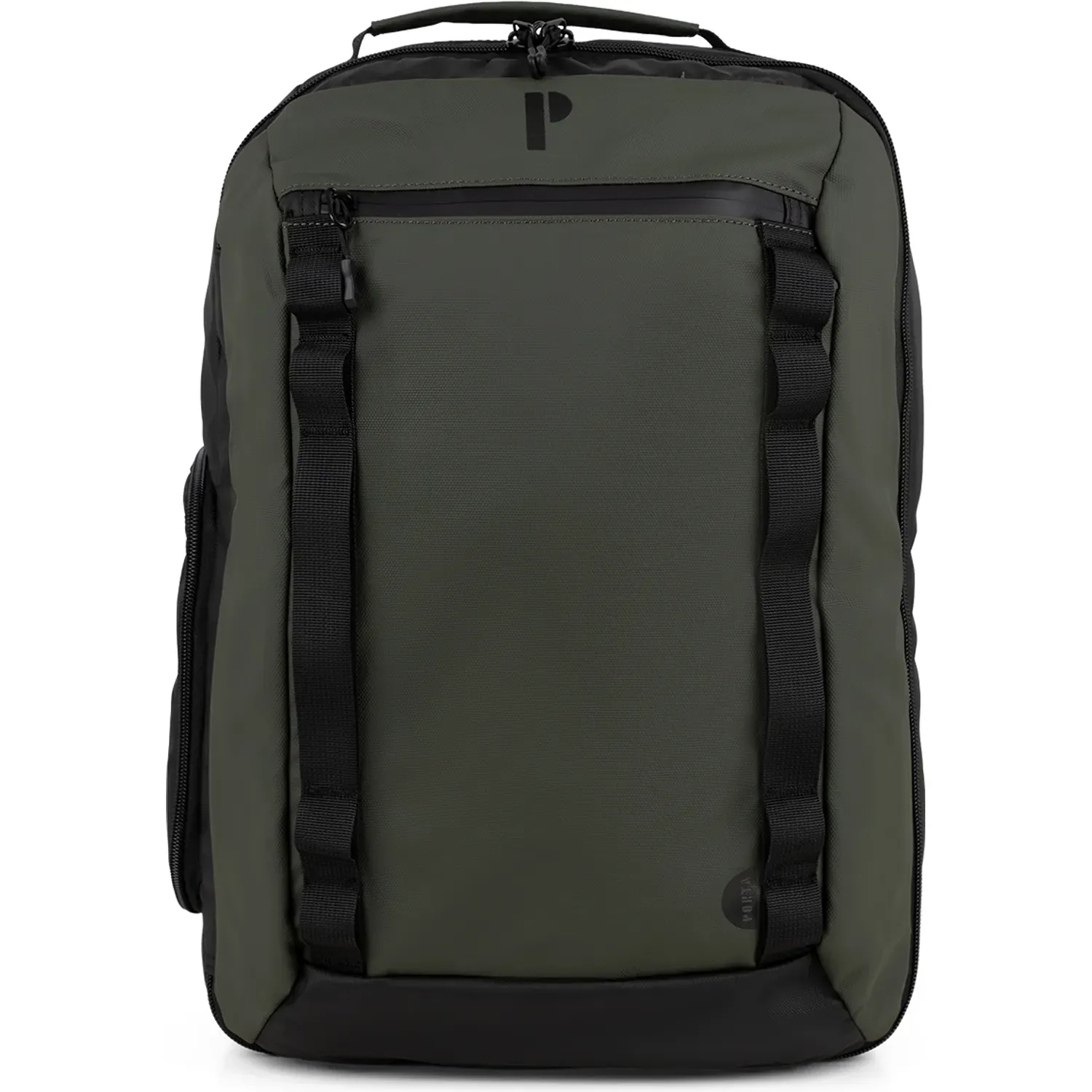 Mochila Porta Viajera Unisex Ankara color verde / negro | Platanitos
