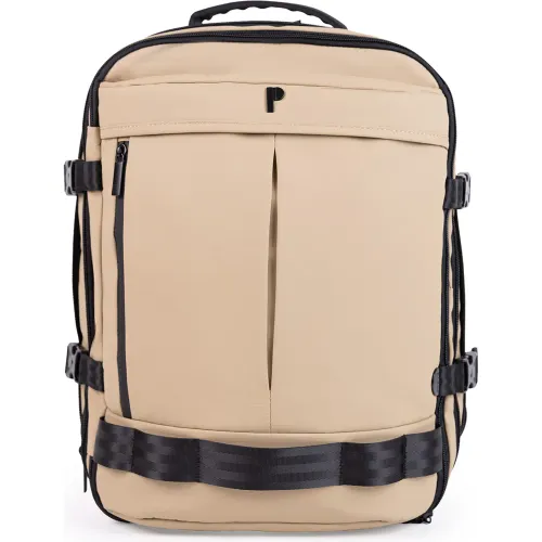 Mochila Porta Viajera Unisex Dego color beige | Platanitos