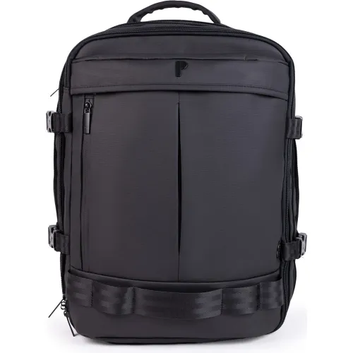 Mochila Porta Viajera Unisex Dego color negro | Platanitos