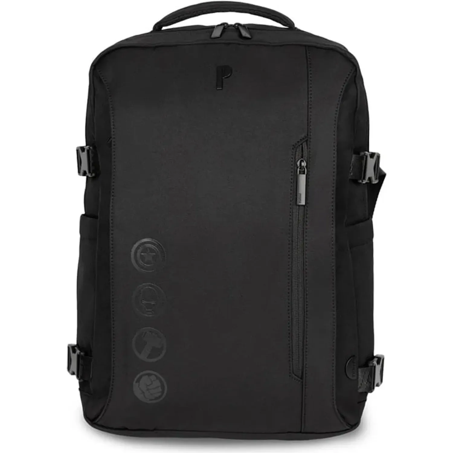 Mochila Porta Viajera Unisex Haven Avengers Icons color negro | Platanitos