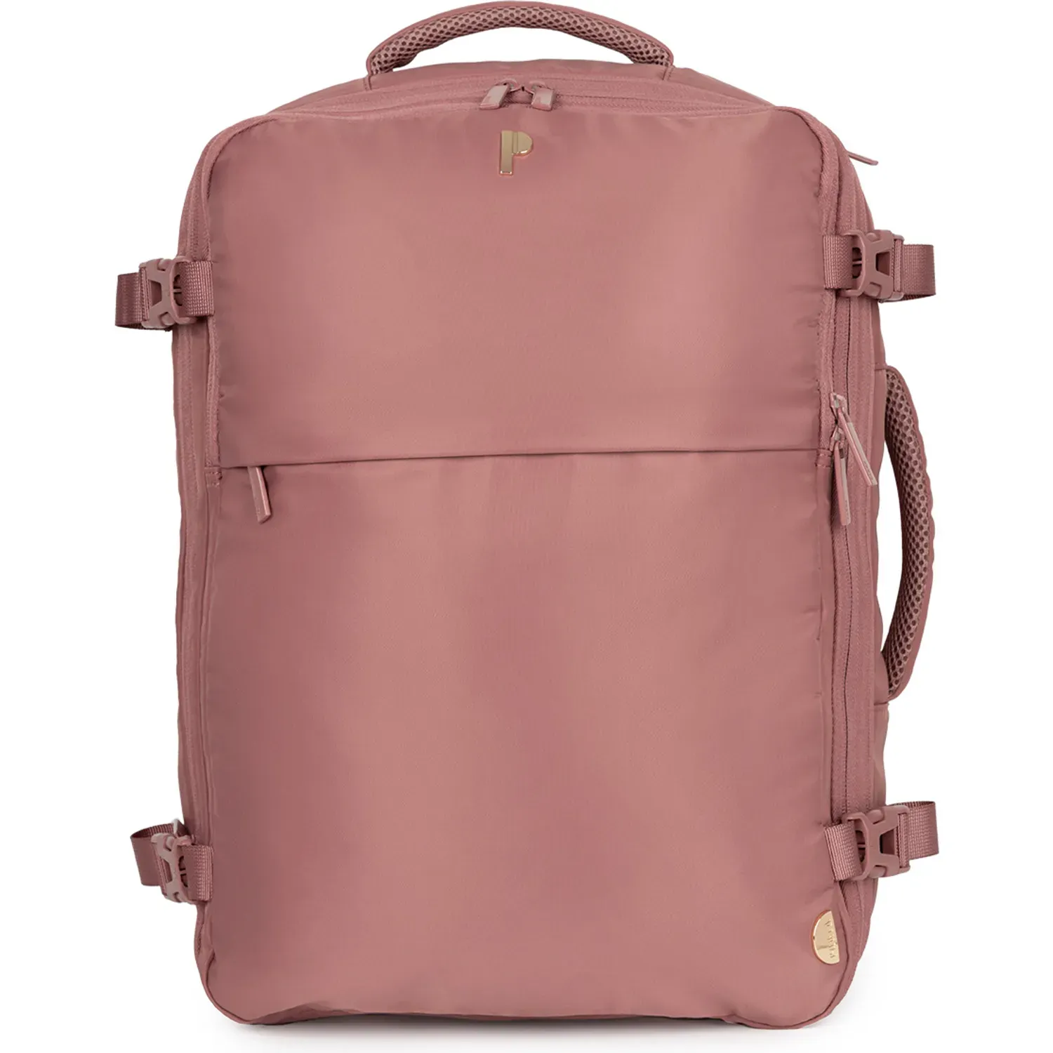 Mochila Porta Viajera Unisex Kegel color rosado | Platanitos