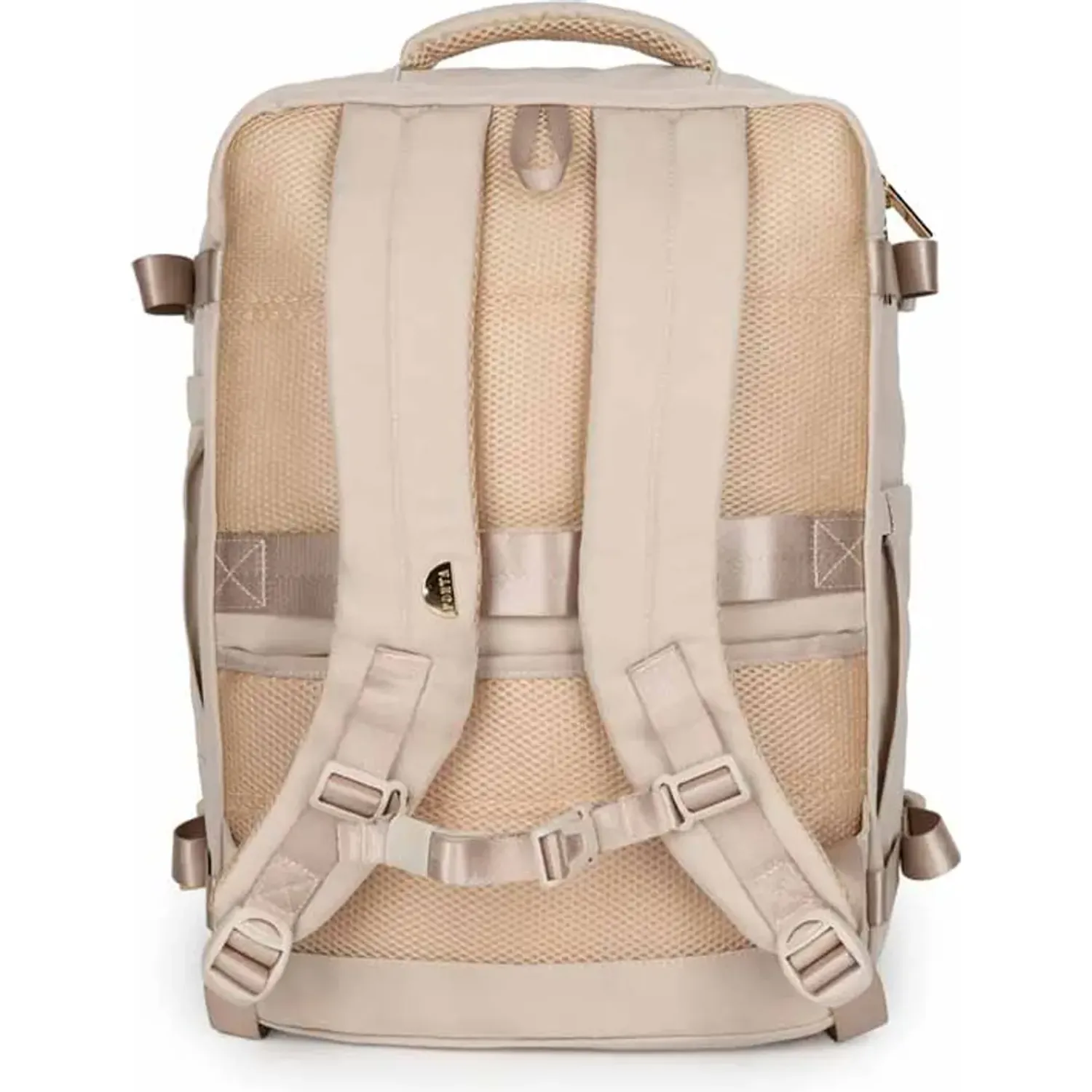 Mochila Porta Viajera Unisex Viso Mickey Iconic color beige | Platanitos