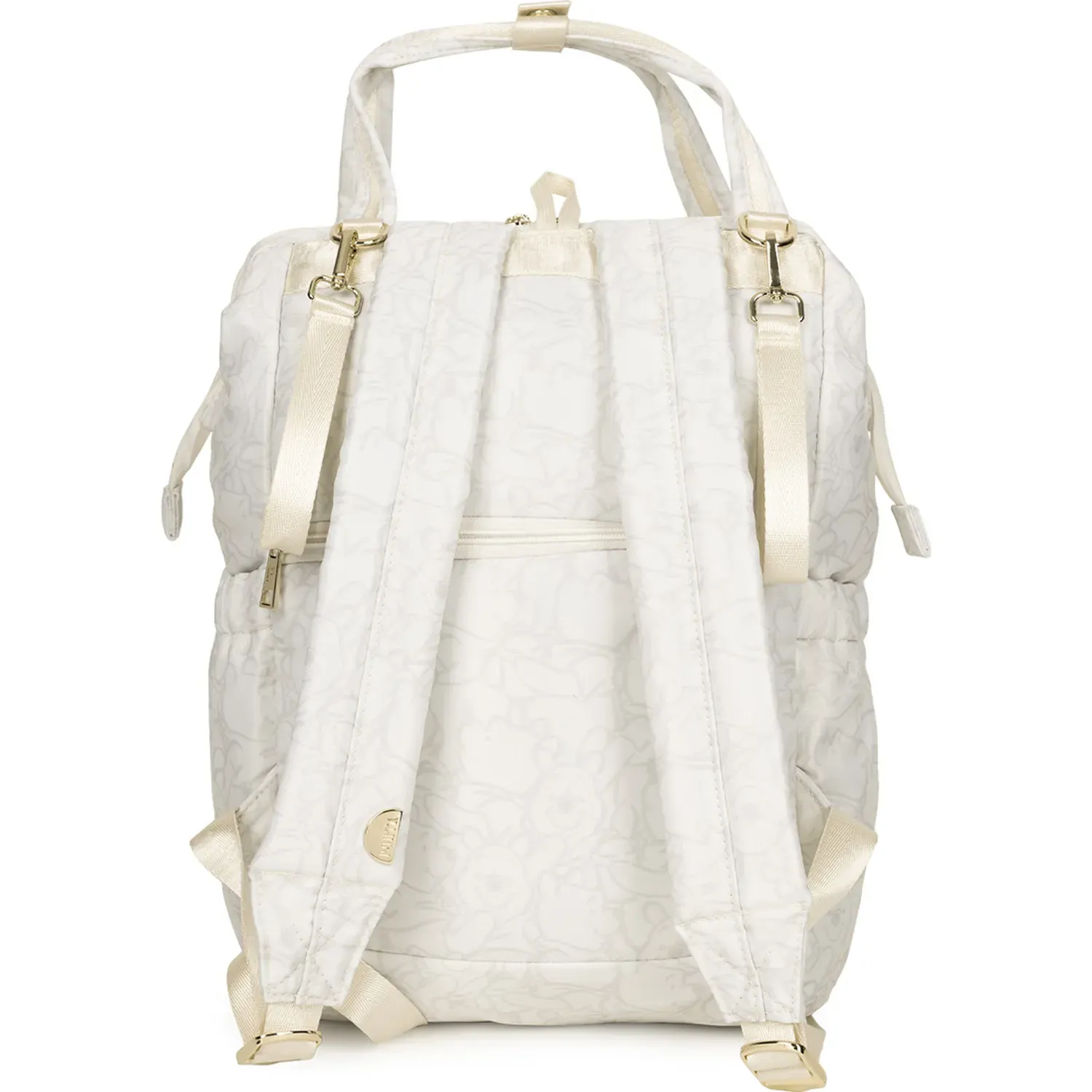 Pañalera Porta Mujer Nixi Winnie Lines color beige | Platanitos