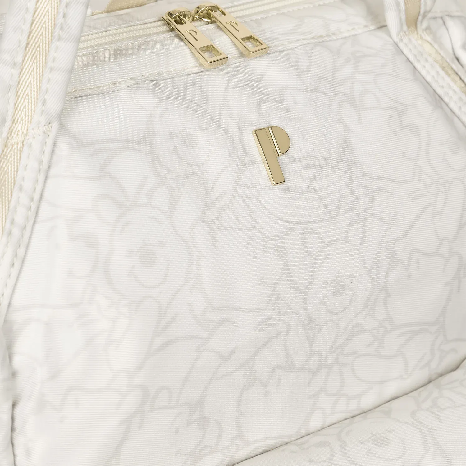 Pañalera Porta Mujer Nixi Winnie Lines color beige | Platanitos