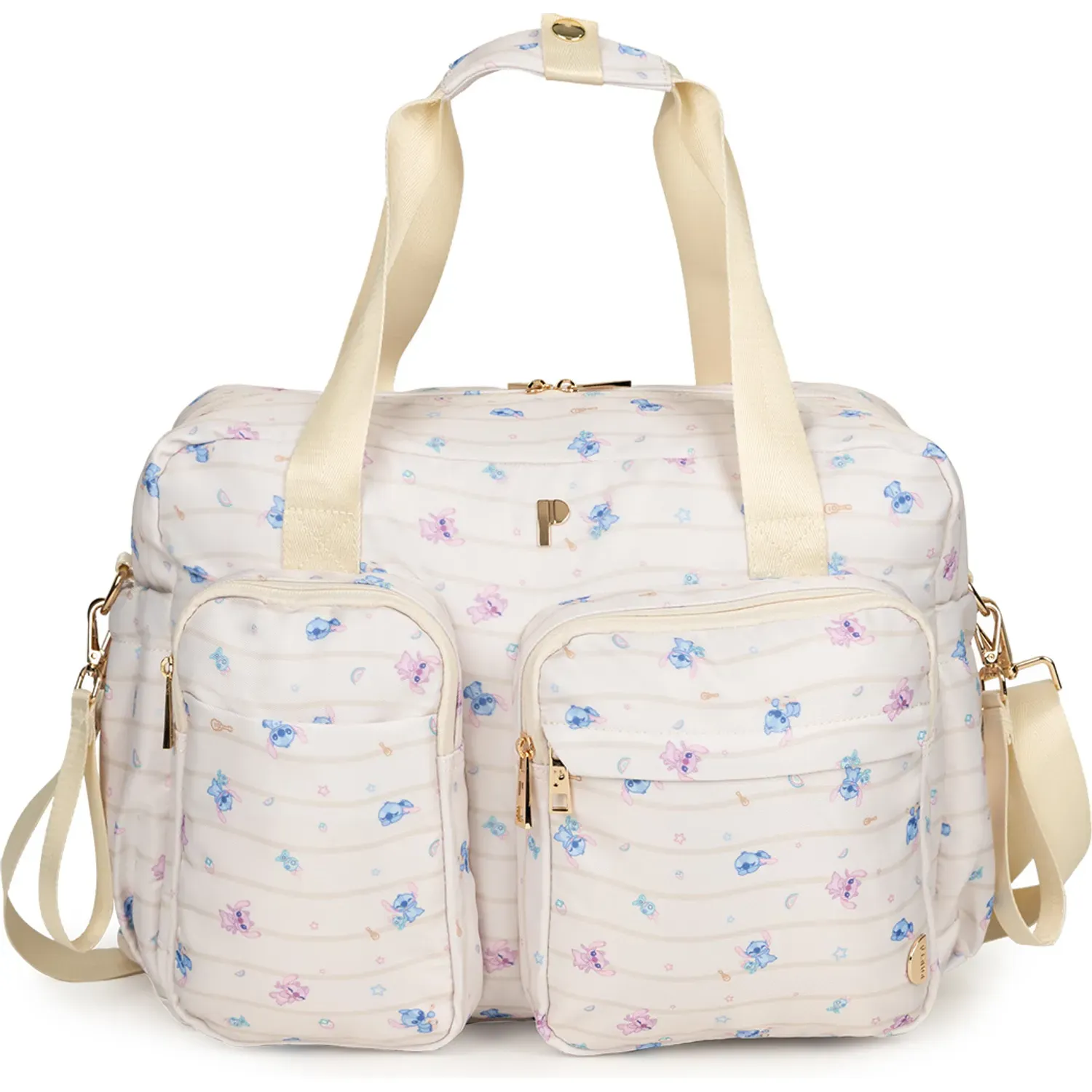 PORTA Pañalera Porta Mujer Trina Stitch Angel color beige | Platanitos