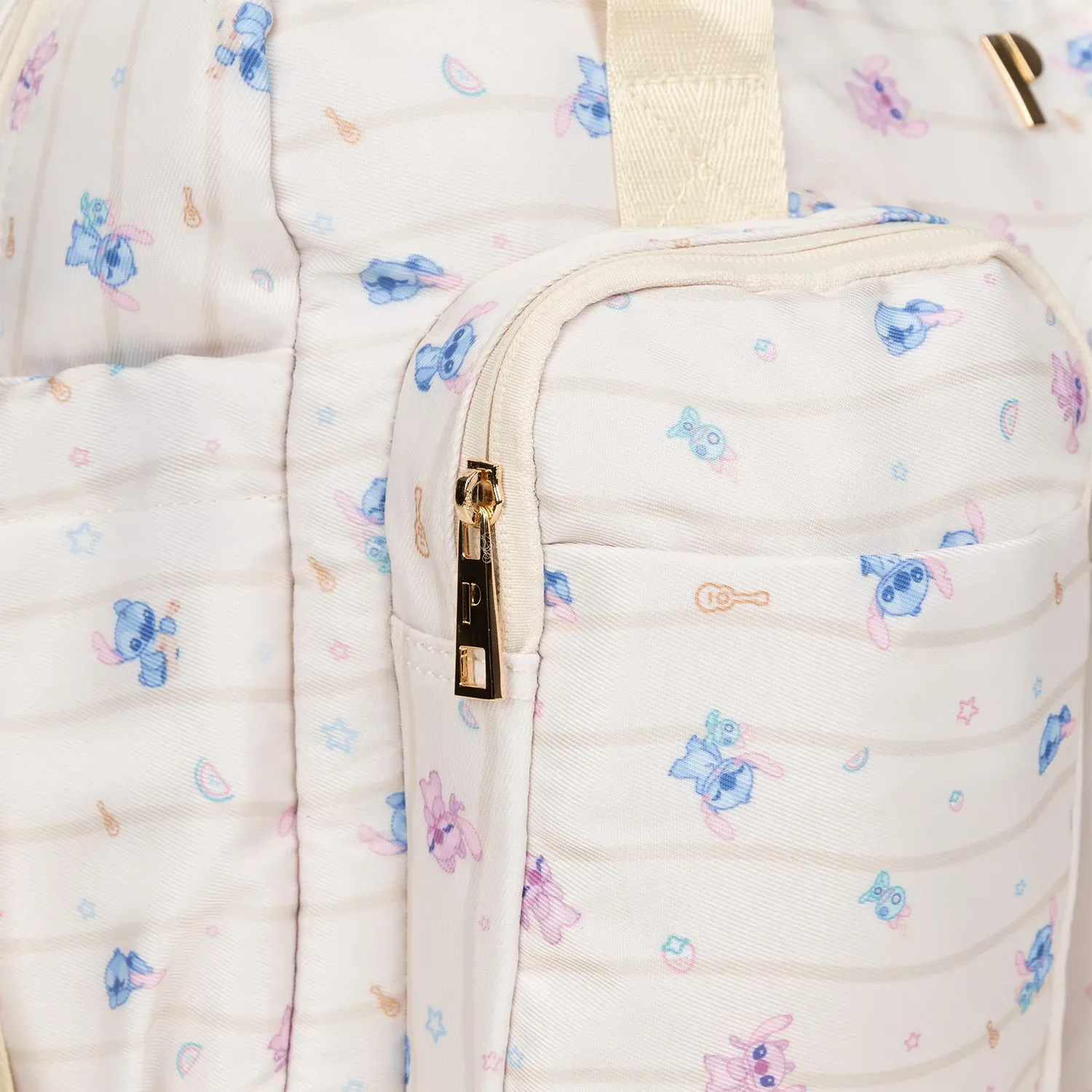 PORTA Pañalera Porta Mujer Trina Stitch Angel color beige | Platanitos