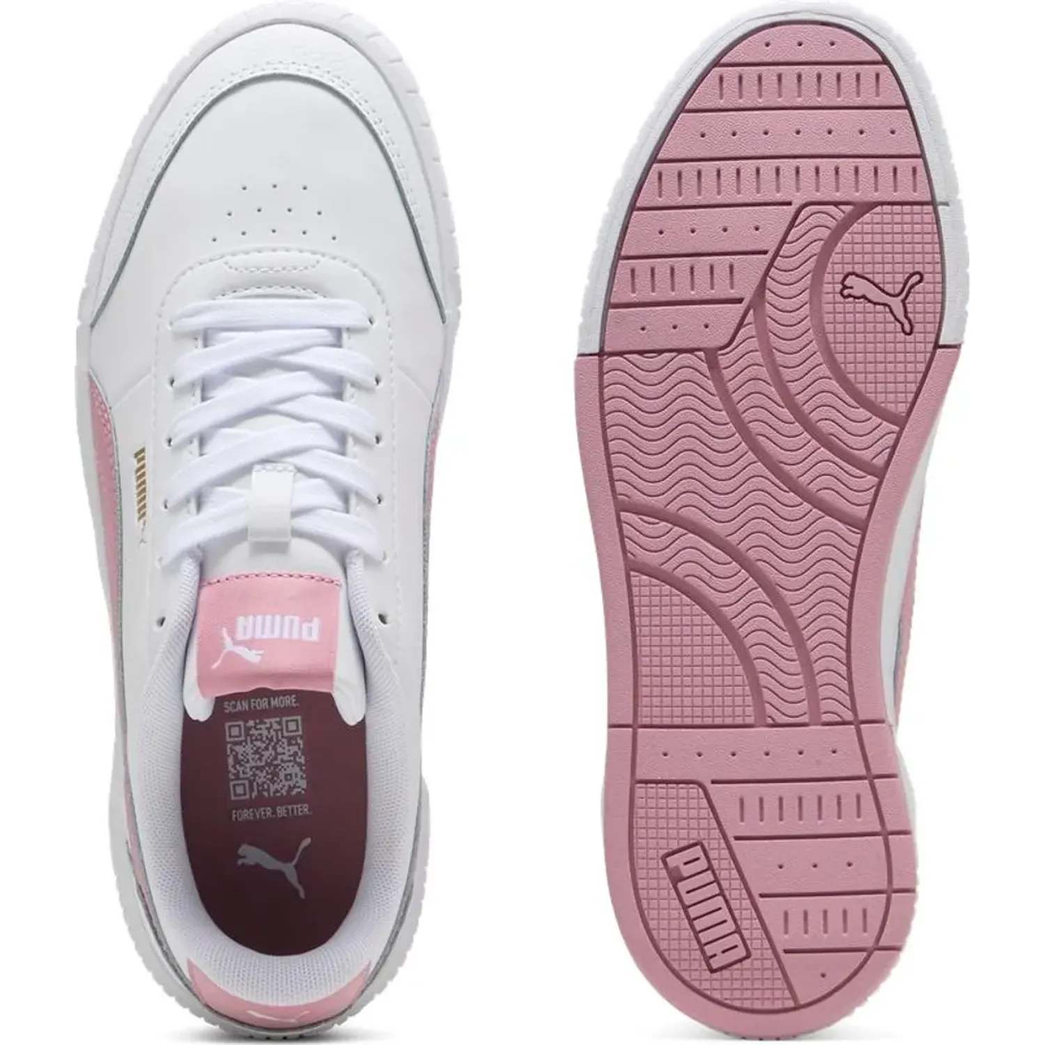 Zapatillas Puma Urbanas Mujer Carina Mia color blanco | Platanitos