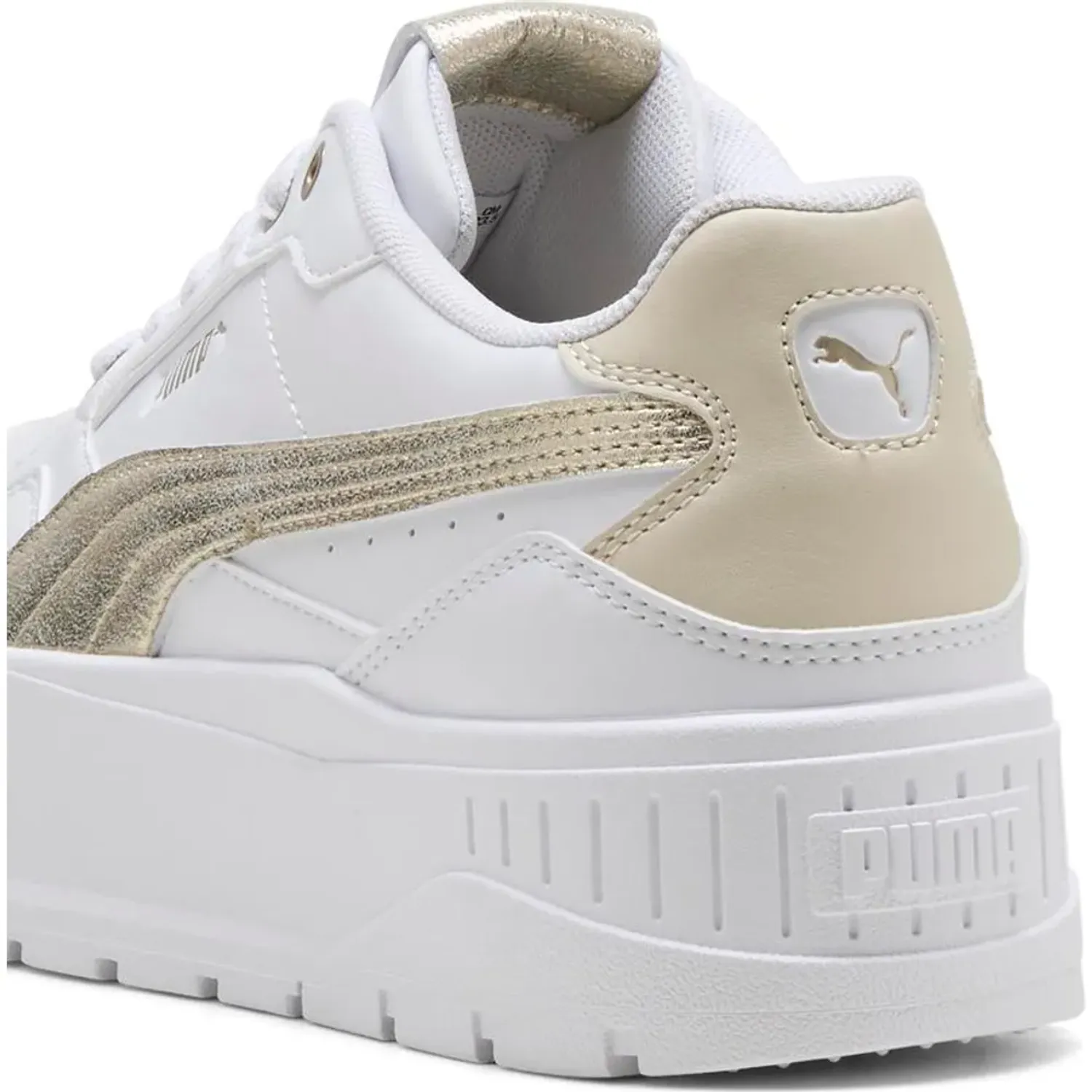 Zapatillas Puma Urbanas Mujer Karmen Ii Idol Metallic Whisper color blanco | Platanitos
