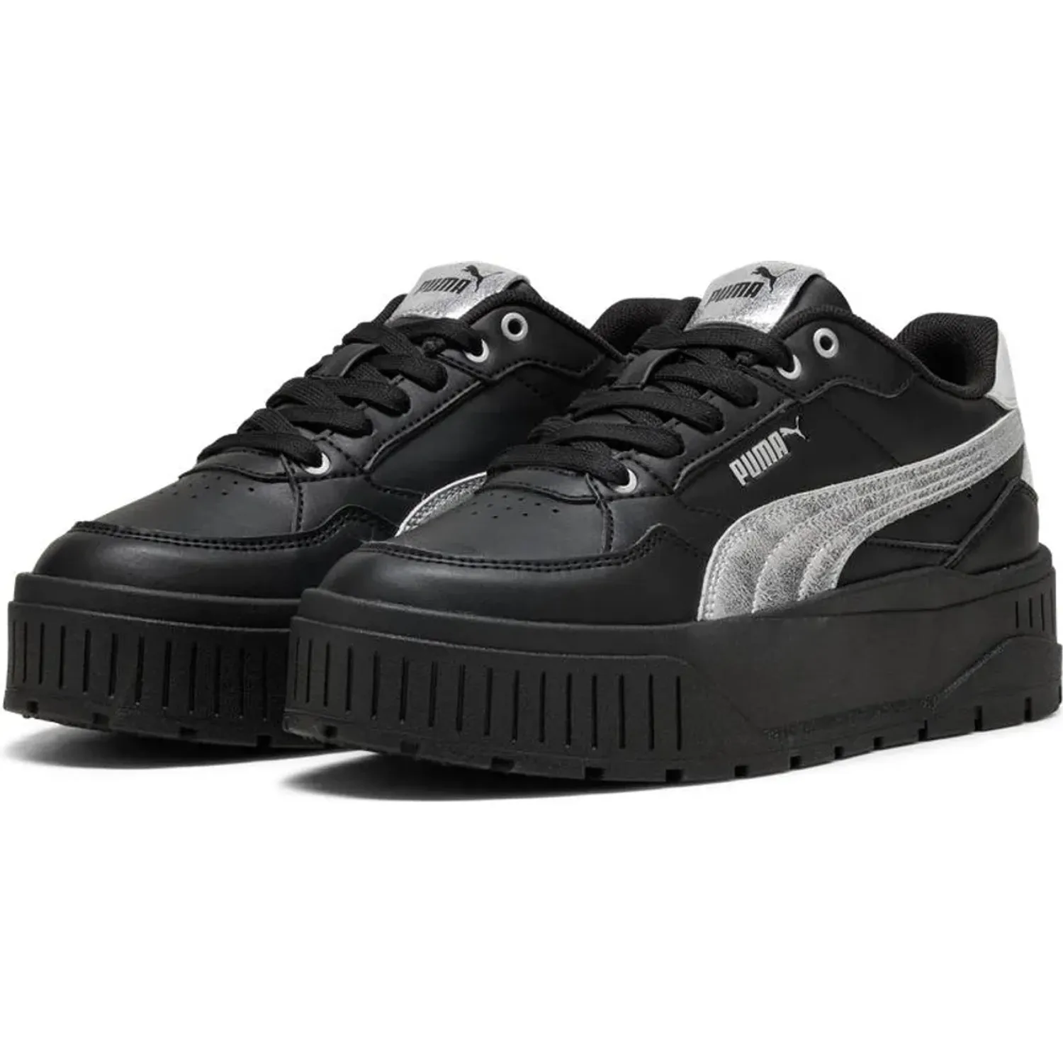 Zapatillas Puma Urbanas Mujer Karmen Ii Idol Metallic Whisper color negro | Platanitos