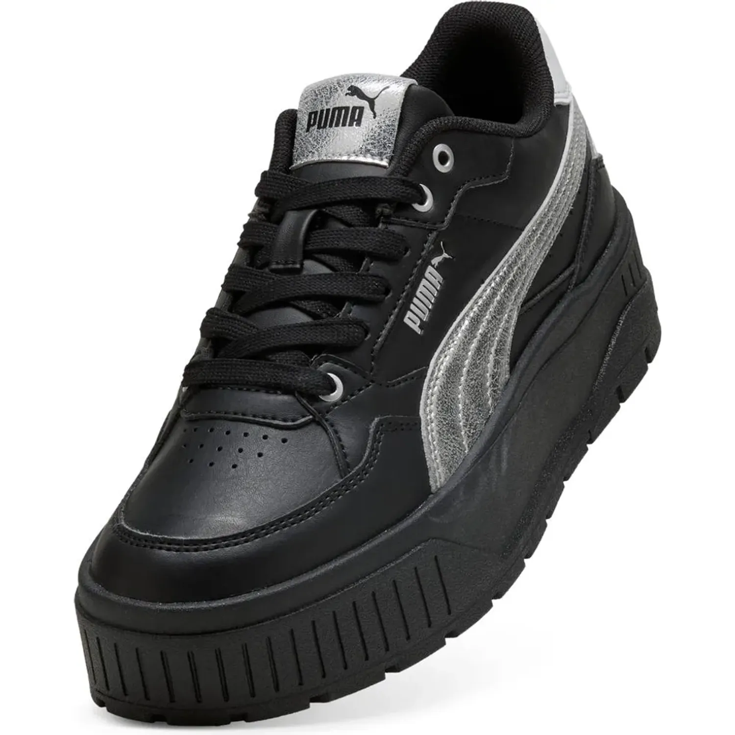 Zapatillas Puma Urbanas Mujer Karmen Ii Idol Metallic Whisper color negro | Platanitos