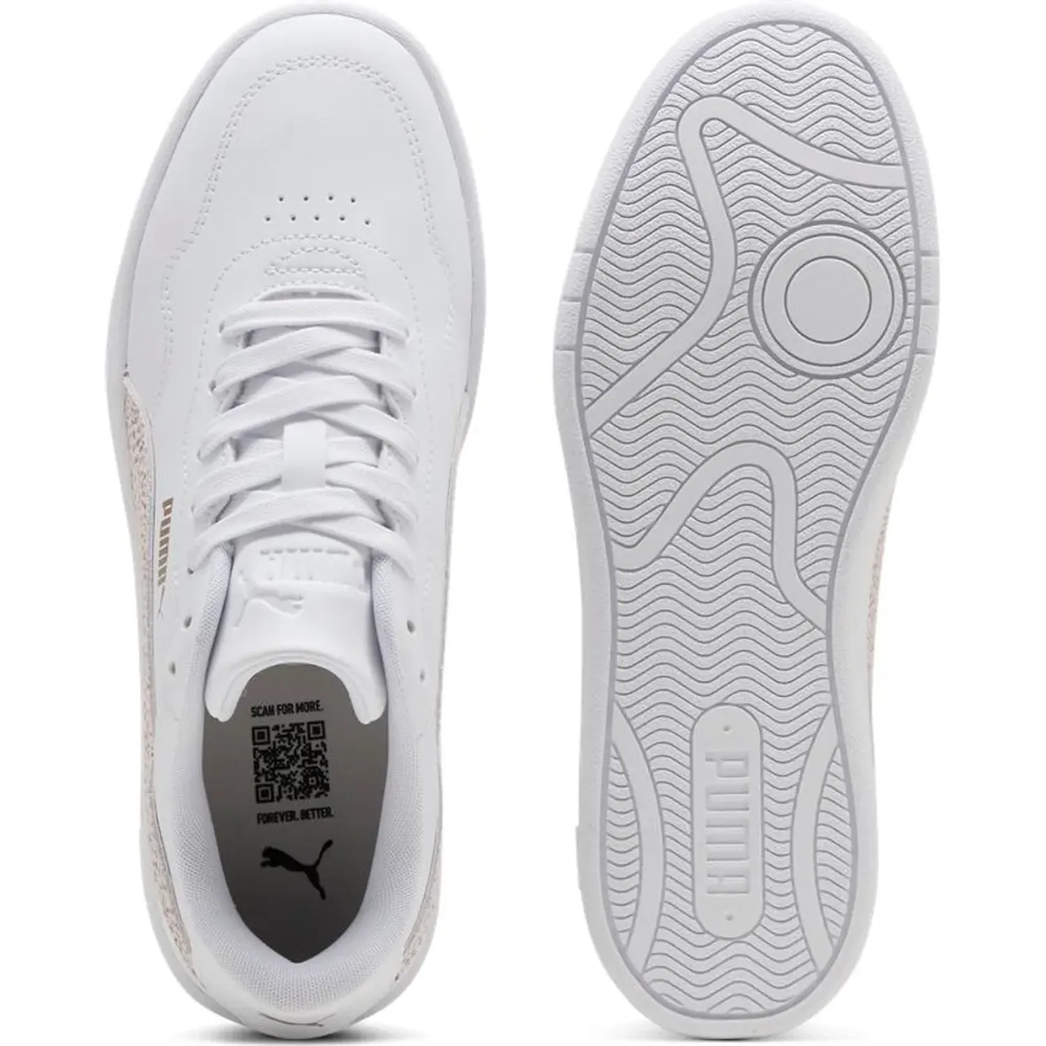 Zapatillas Puma Urbanas Mujer Court Lally Topcat color blanco | Platanitos