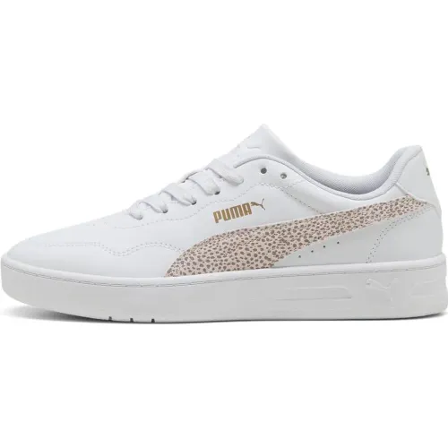 Zapatillas Puma Urbanas Mujer Court Lally Topcat color blanco | Platanitos