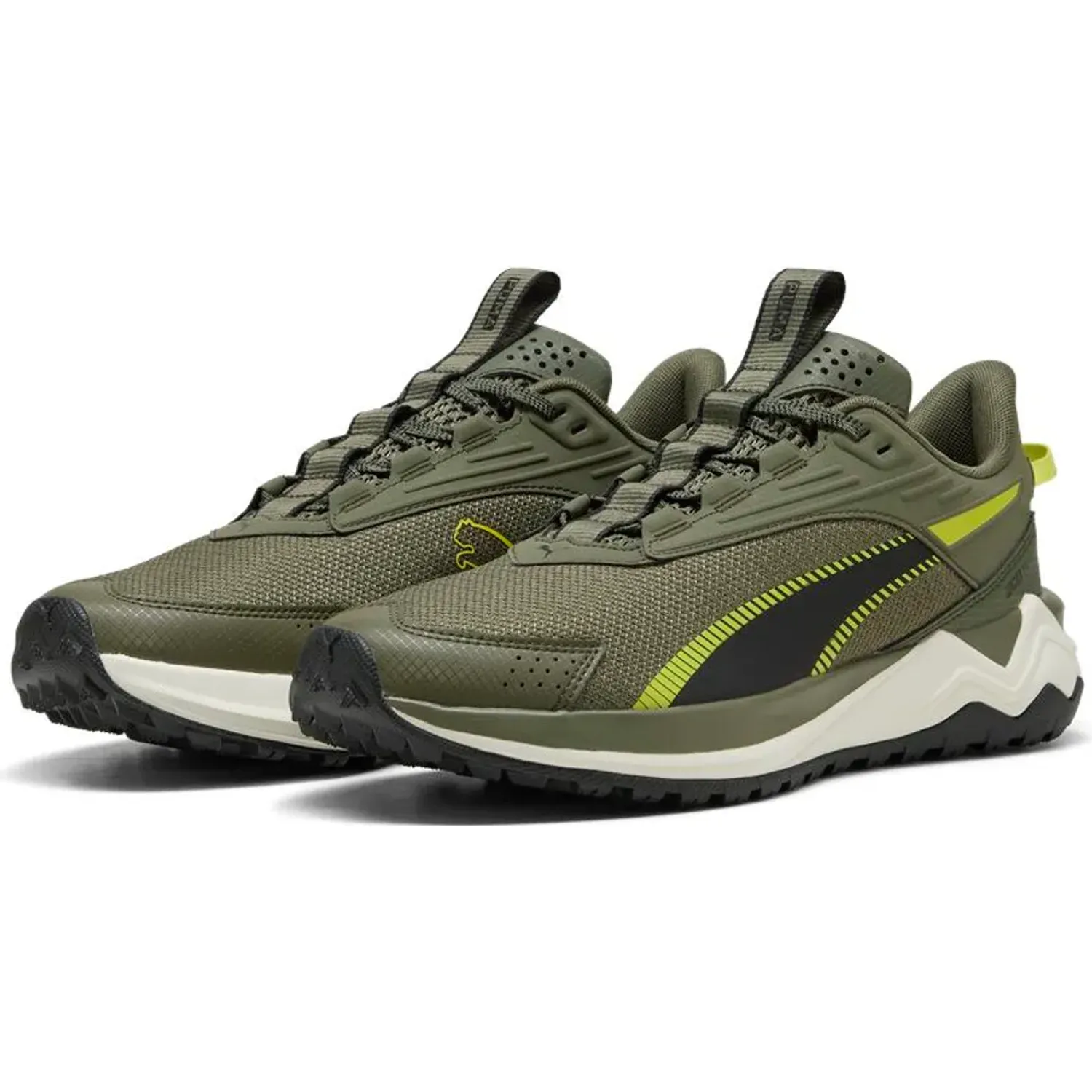 Zapatillas Puma Running Hombre Extend Lite Trail color verde | Platanitos