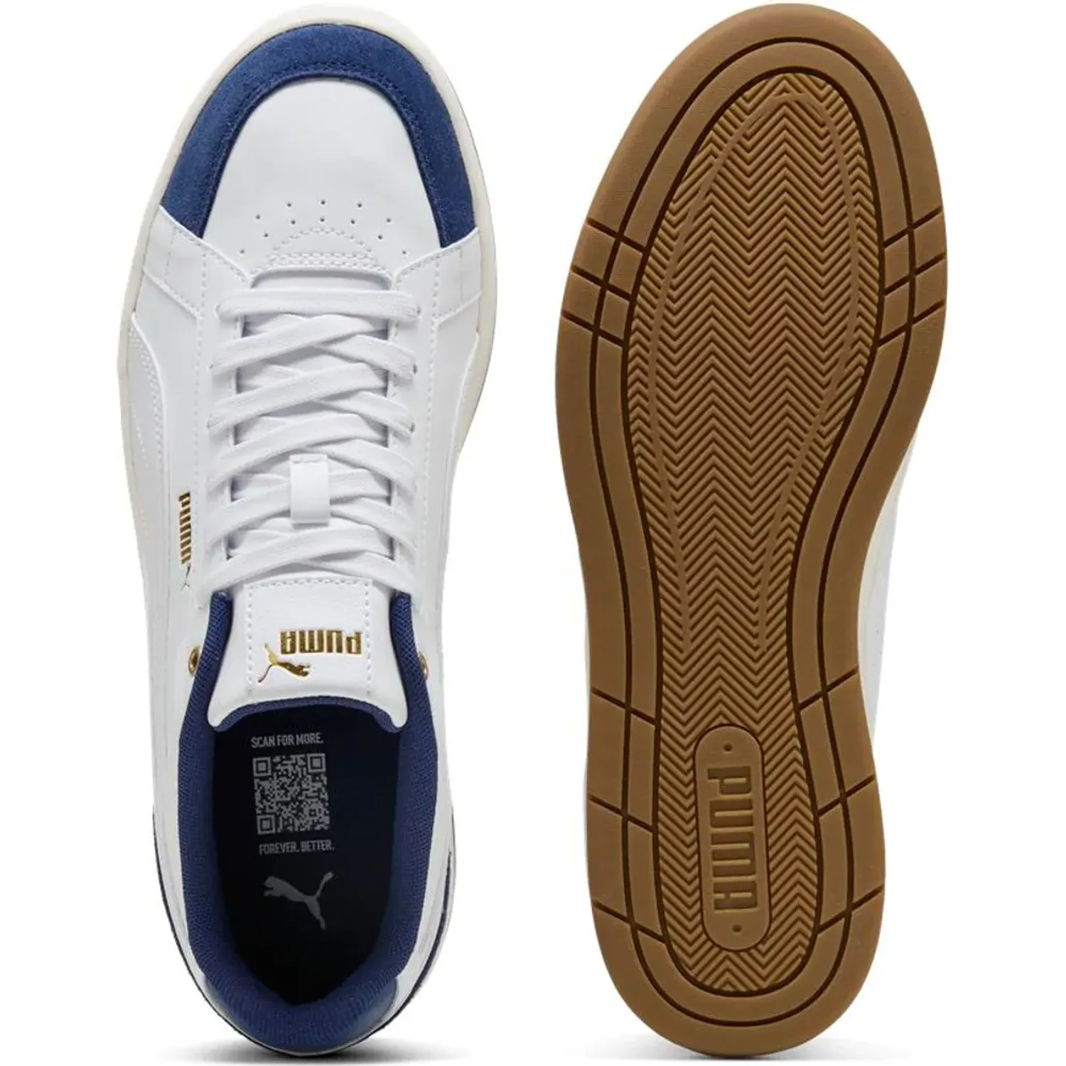 Zapatillas Puma Urbanas Hombre Court Classico Sport color blanco | Platanitos
