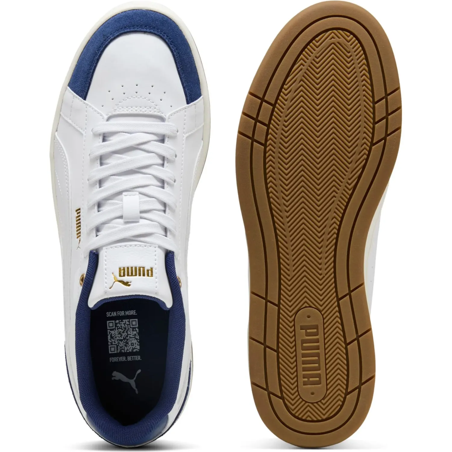 Zapatillas Puma Urbanas Hombre Court Classico Sport color blanco | Platanitos