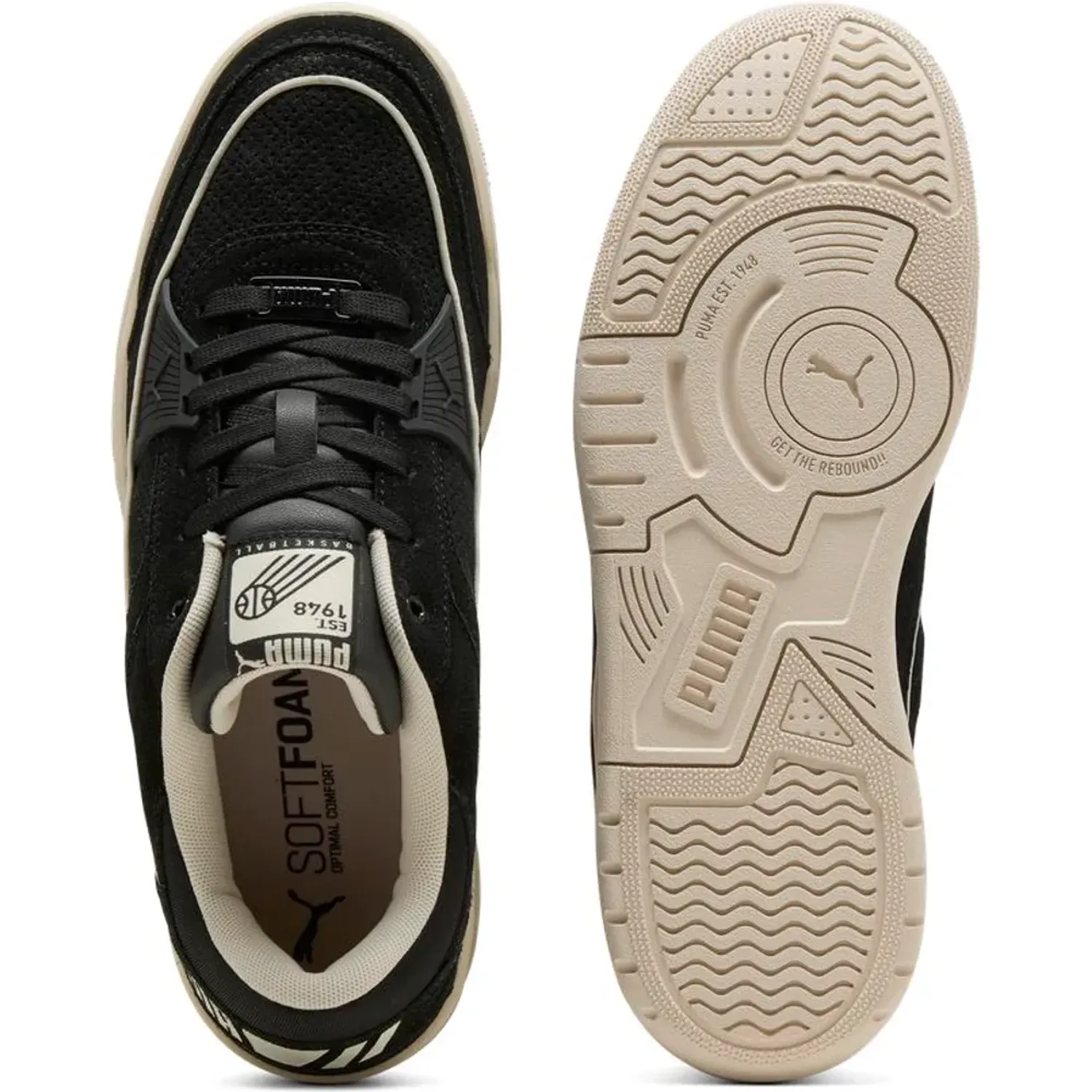 Zapatillas Puma Urbanas Hombre Rebound Retro Sport Sd color negro | Platanitos