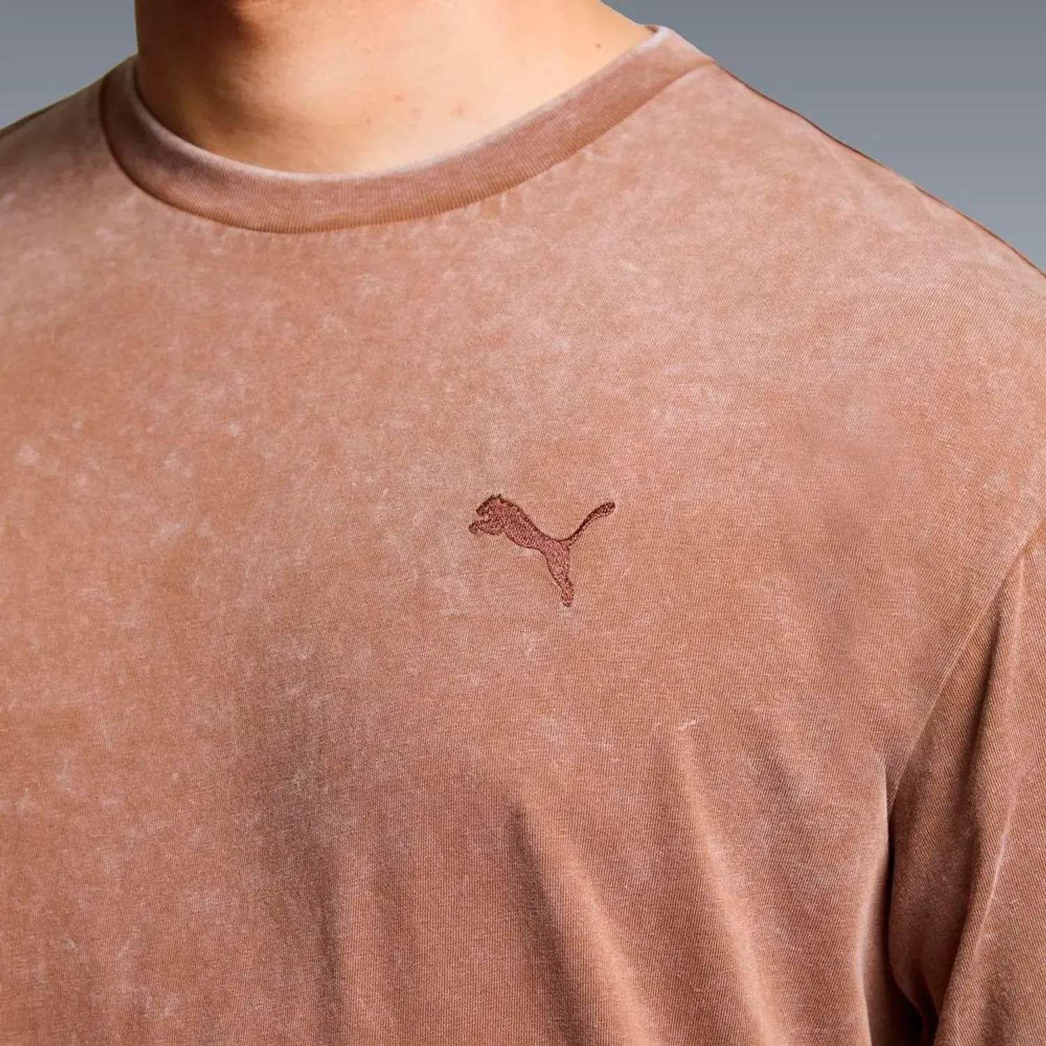 Polo Puma Deportivo Hombre Ess Elevated Relaxed Wash Tee color marrón | Platanitos