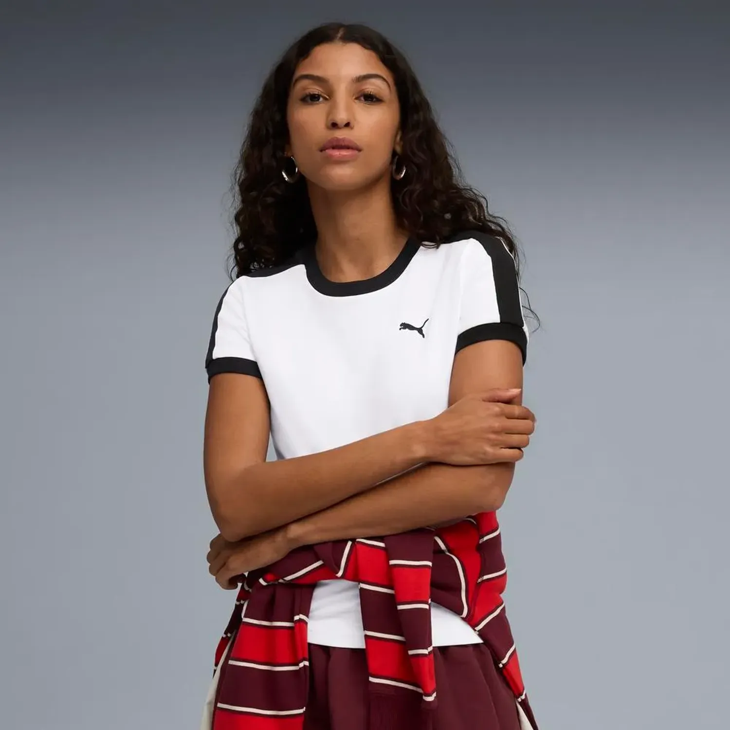 Polo Puma Deportivo Mujer T7 Always On Slim Tee color blanco | Platanitos