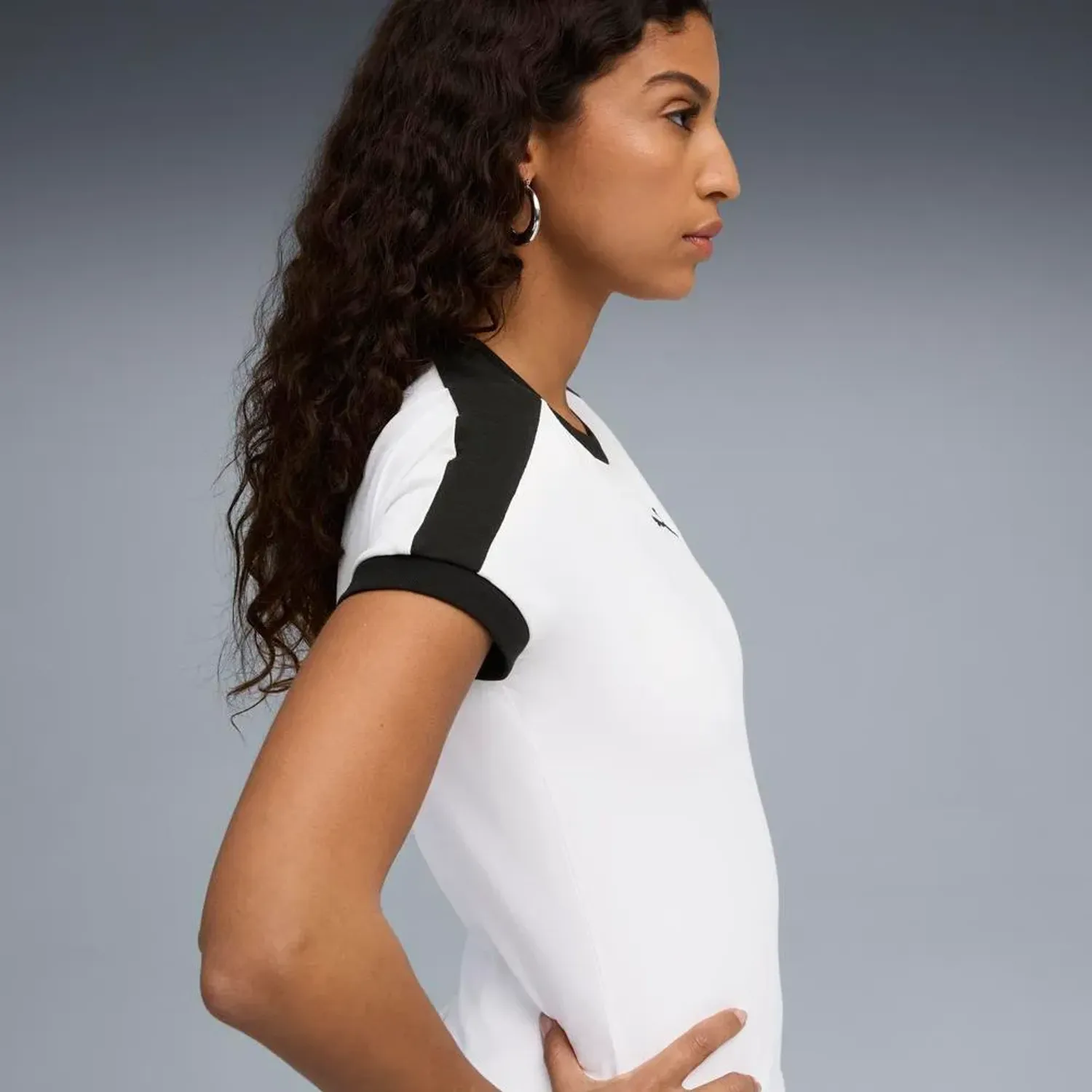 Polo Puma Deportivo Mujer T7 Always On Slim Tee color blanco | Platanitos
