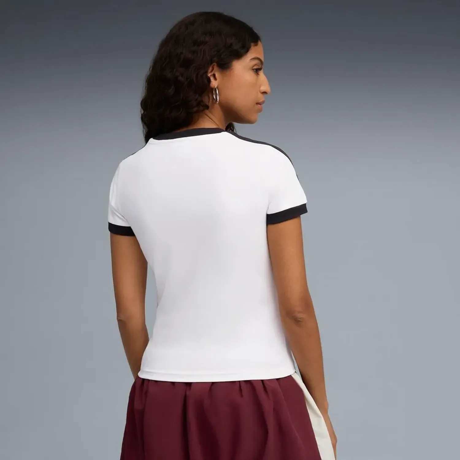 Polo Puma Deportivo Mujer T7 Always On Slim Tee color blanco | Platanitos