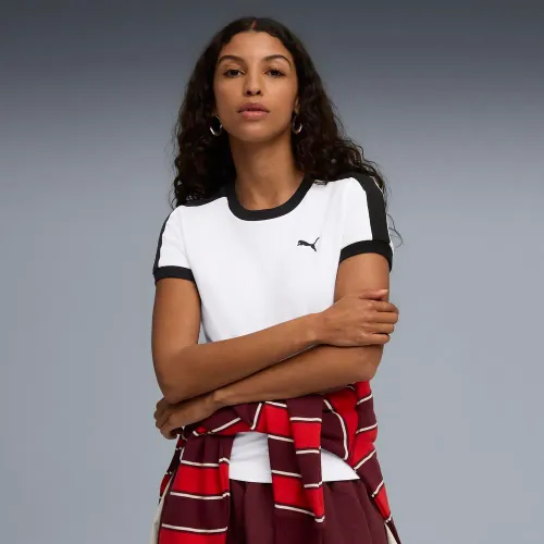 Polo Puma Deportivo Mujer T7 Always On Slim Tee color blanco | Platanitos