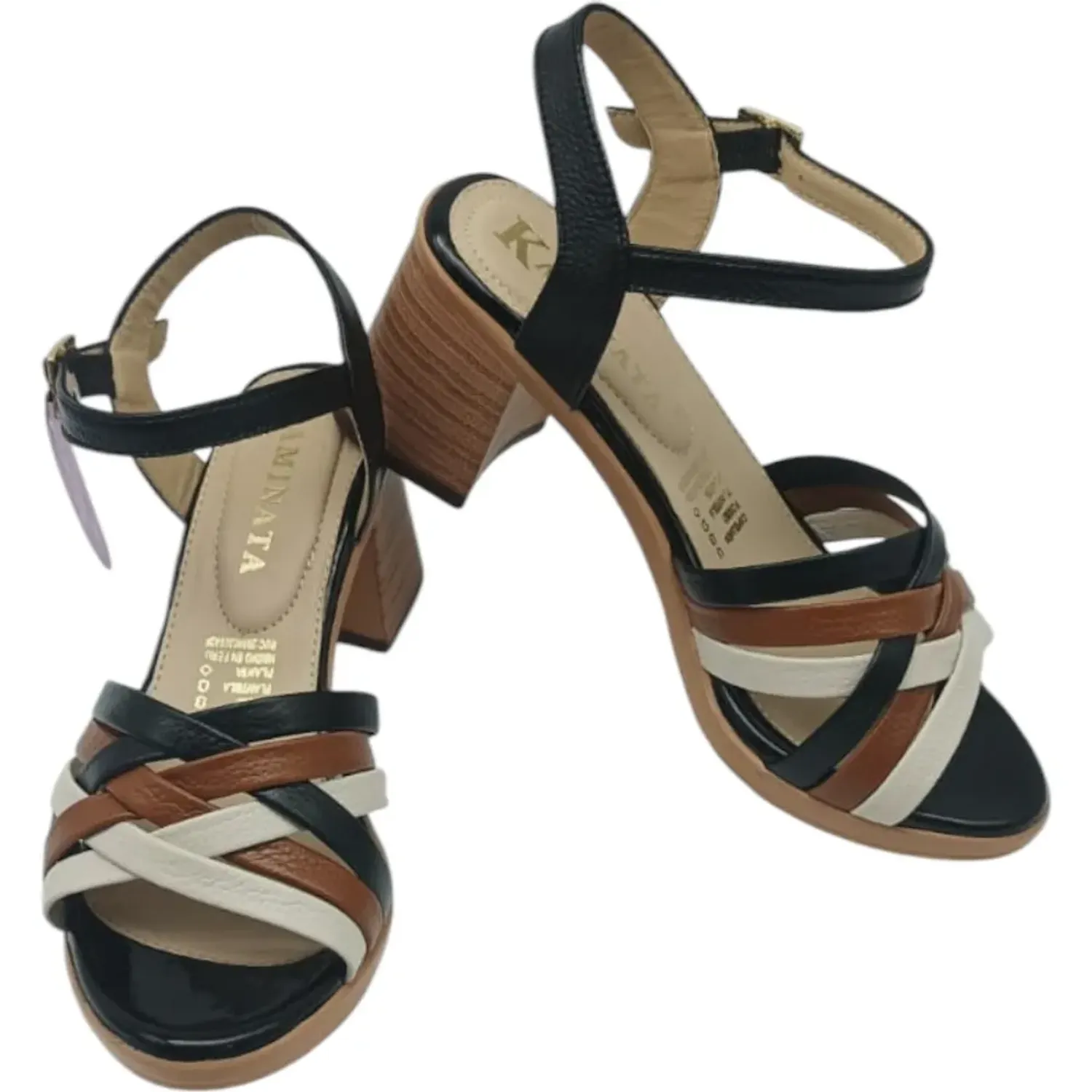 KAMINATA Sandalia Kaminata Casual Mujer B011 color negro / beige | Platanitos