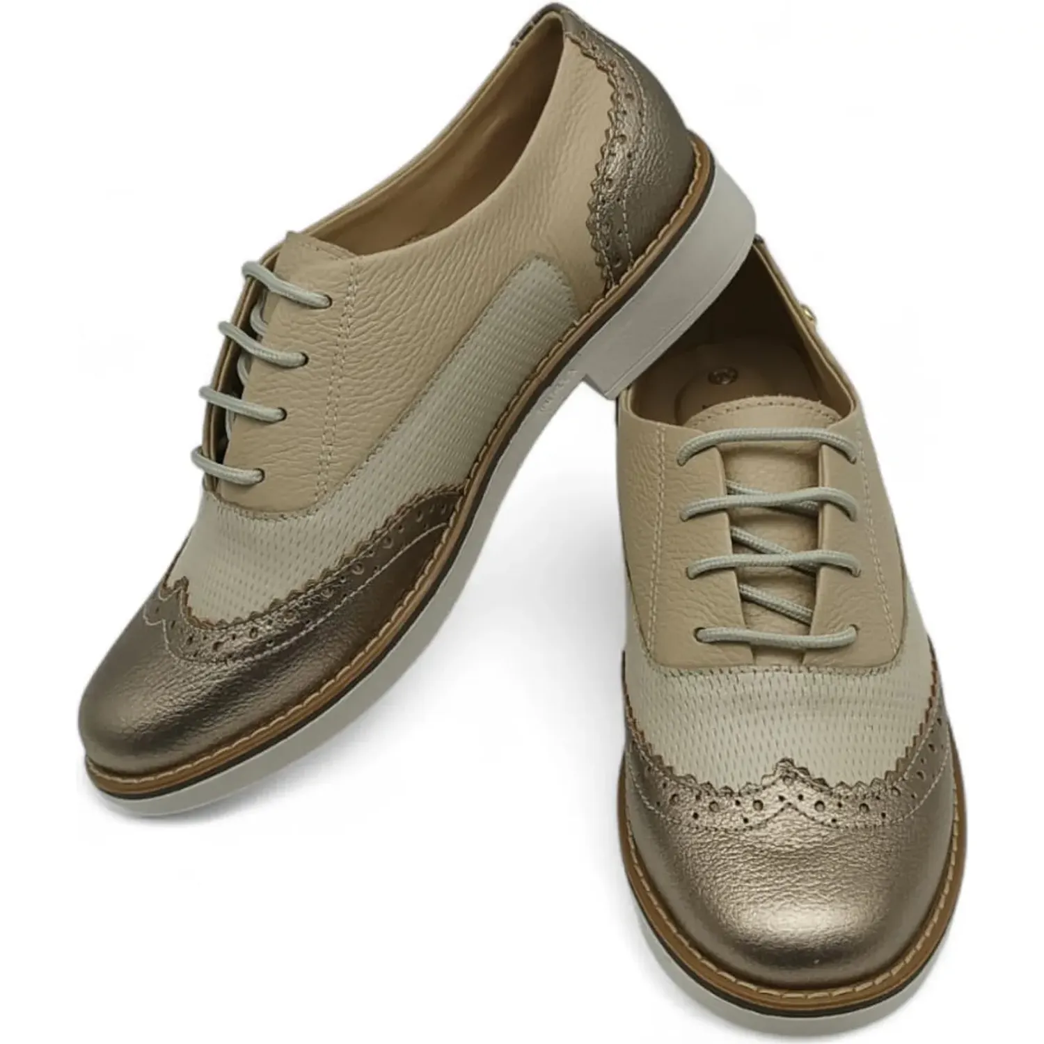 Zapato Kaminata Casual Mujer Xandy color bronce | Platanitos