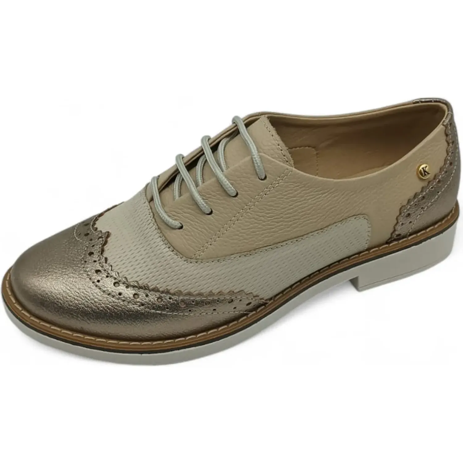 Zapato Kaminata Casual Mujer Xandy color bronce | Platanitos