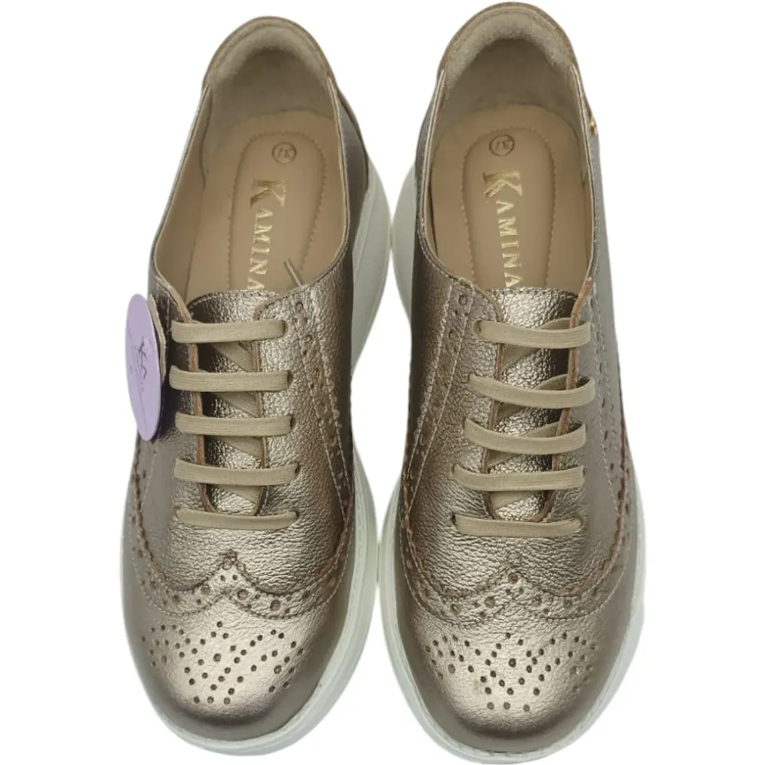 KAMINATA Zapatilla Kaminata Casual Mujer Yalena color platino | Platanitos
