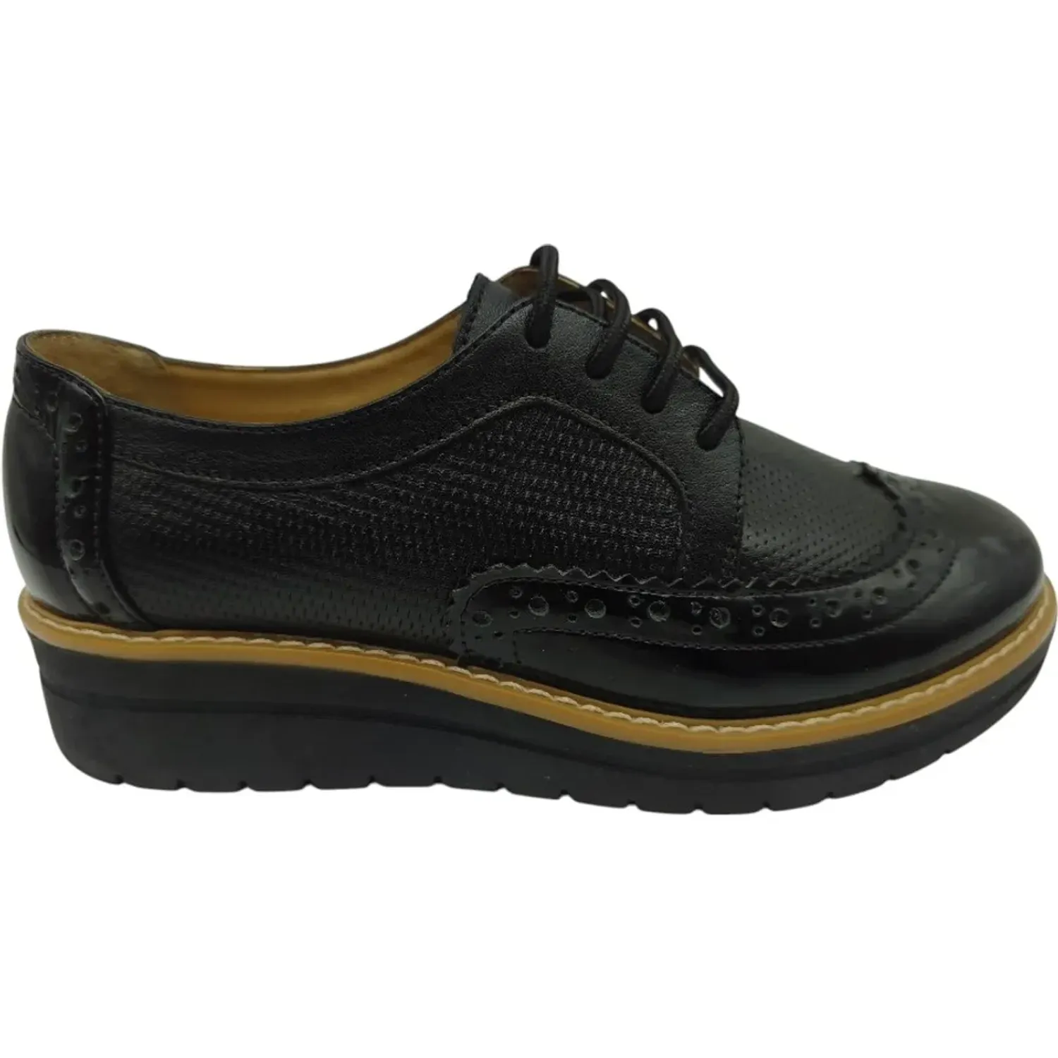 Zapato Kaminata Casual Mujer Yeli color negro / marron | Platanitos
