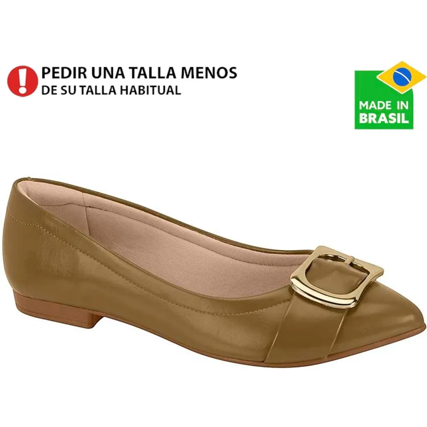BEIRA RIO Ballerinas Beira Rio Mujer 4136 color olive | Platanitos