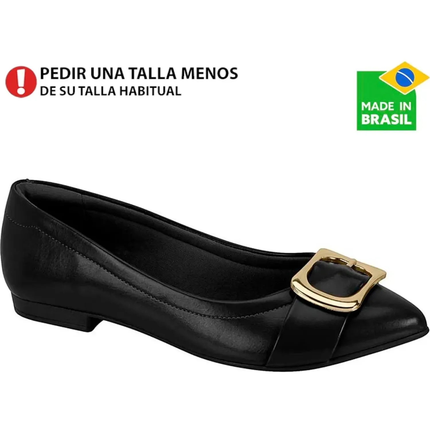 BEIRA RIO Ballerinas Beira Rio Mujer 4136 color negro | Platanitos
